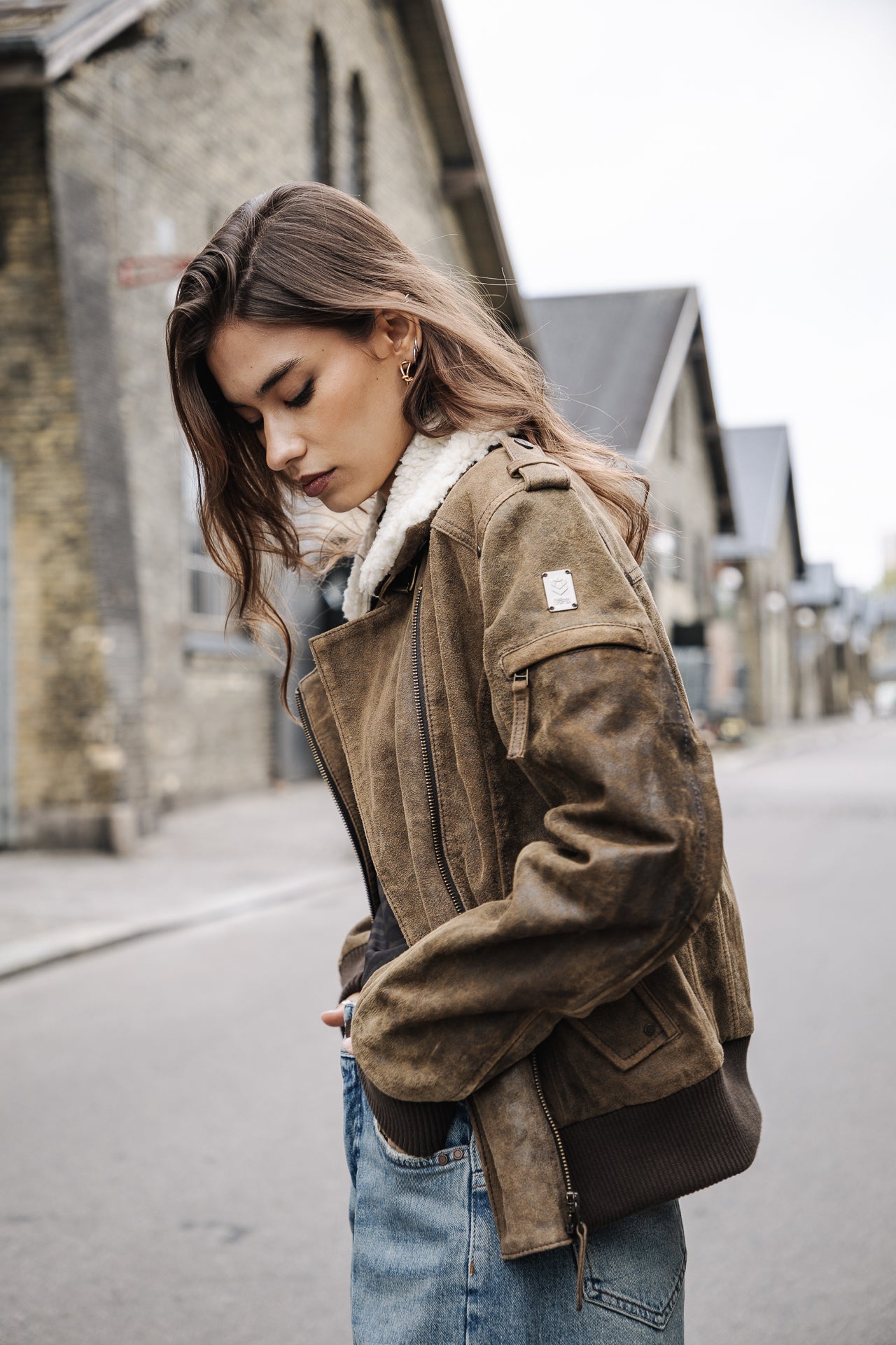 Veste en cuir Mujer Siana Used Leather capers | Freeman T. Porter