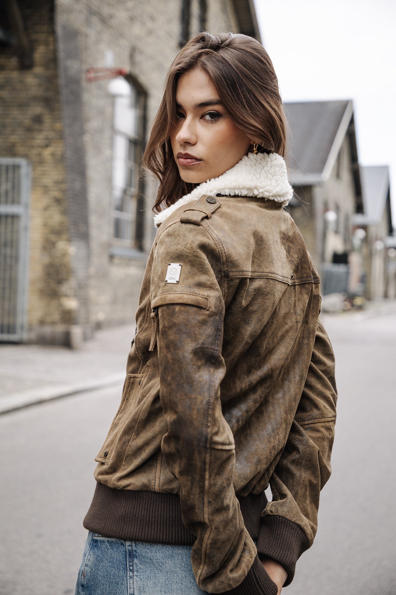 Veste en cuir Femme Siana Used Leather capers | Freeman T. Porter