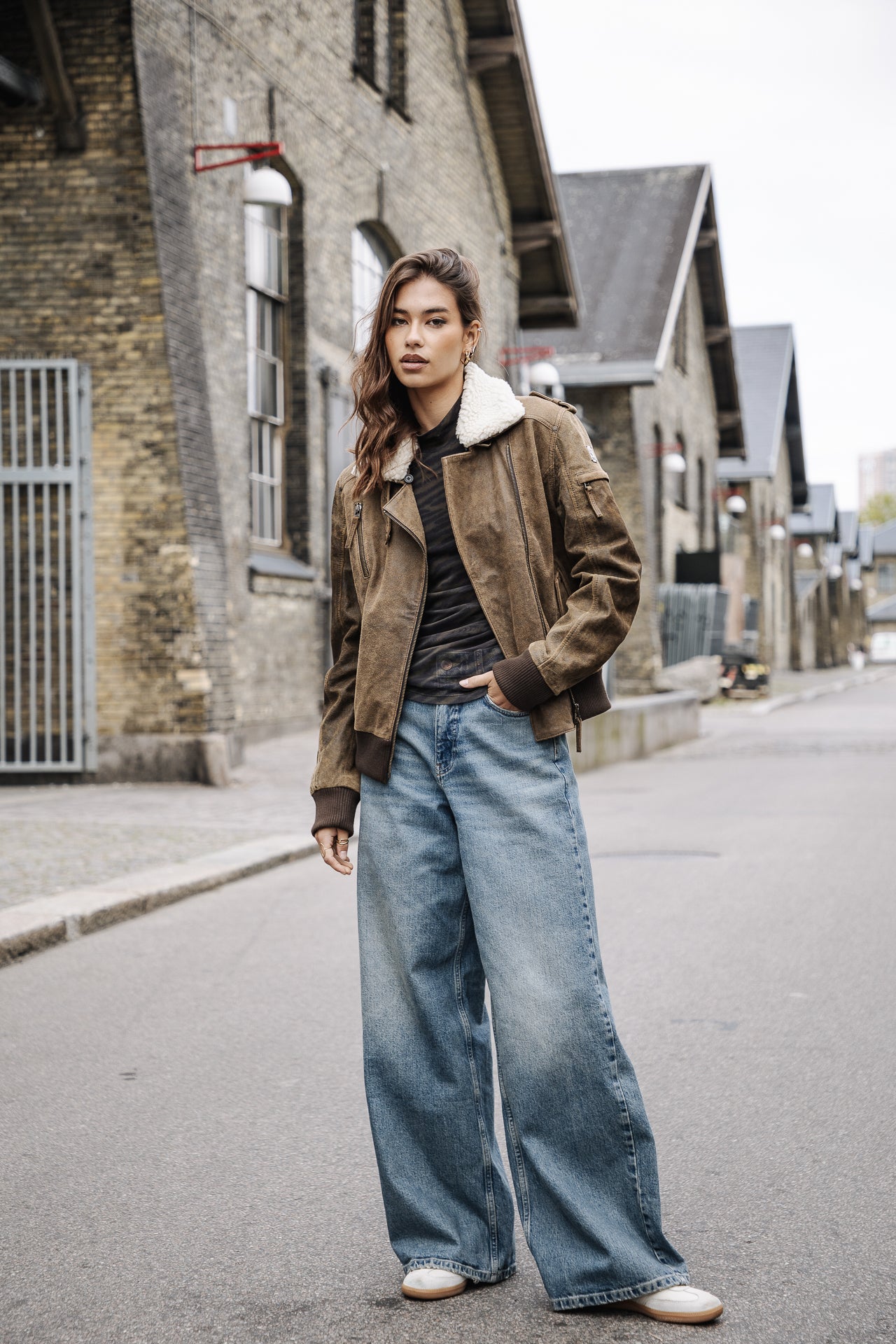 Veste en cuir Femme Siana Used Leather capers | Freeman T. Porter