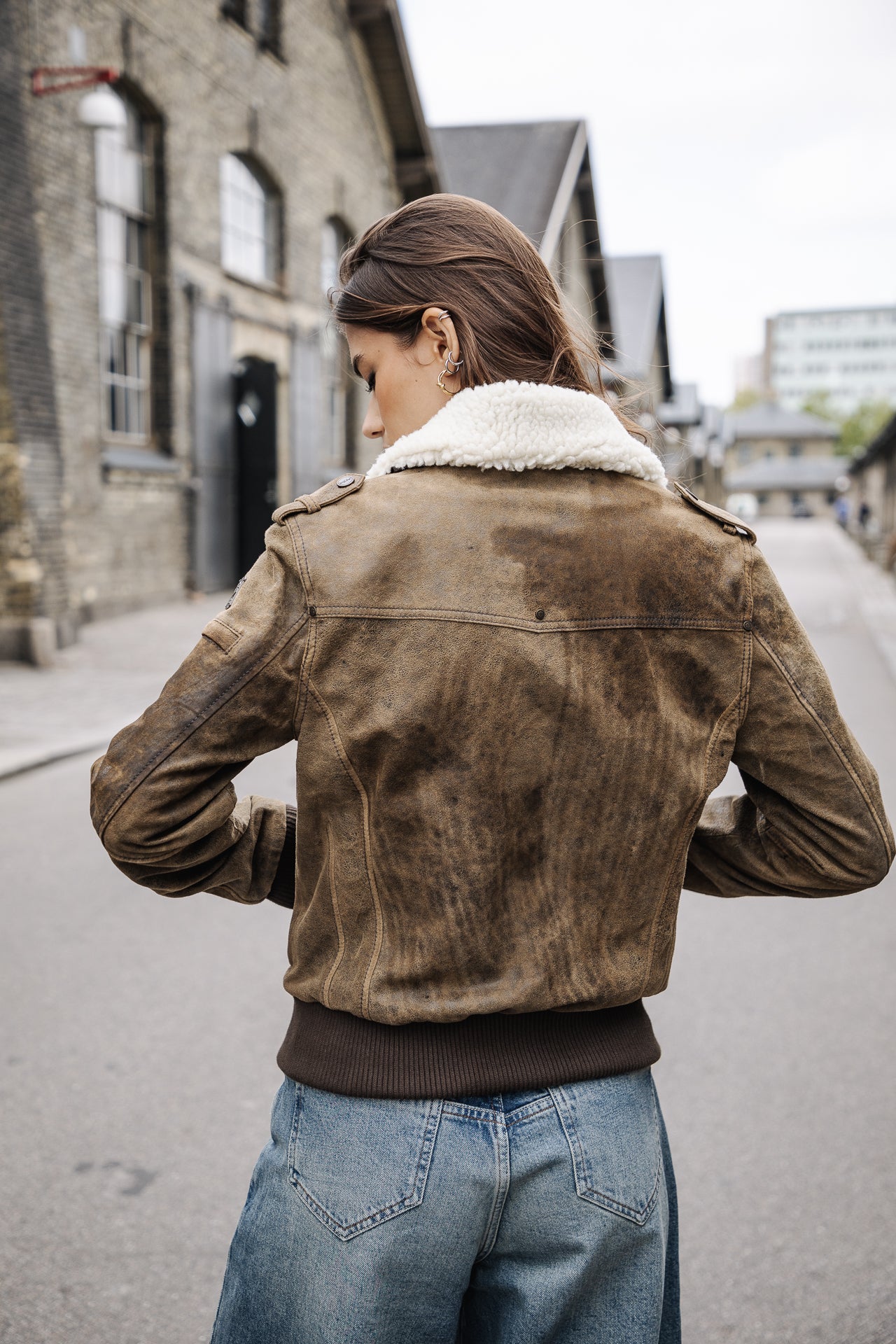 Veste en cuir Femme Siana Used Leather capers | Freeman T. Porter