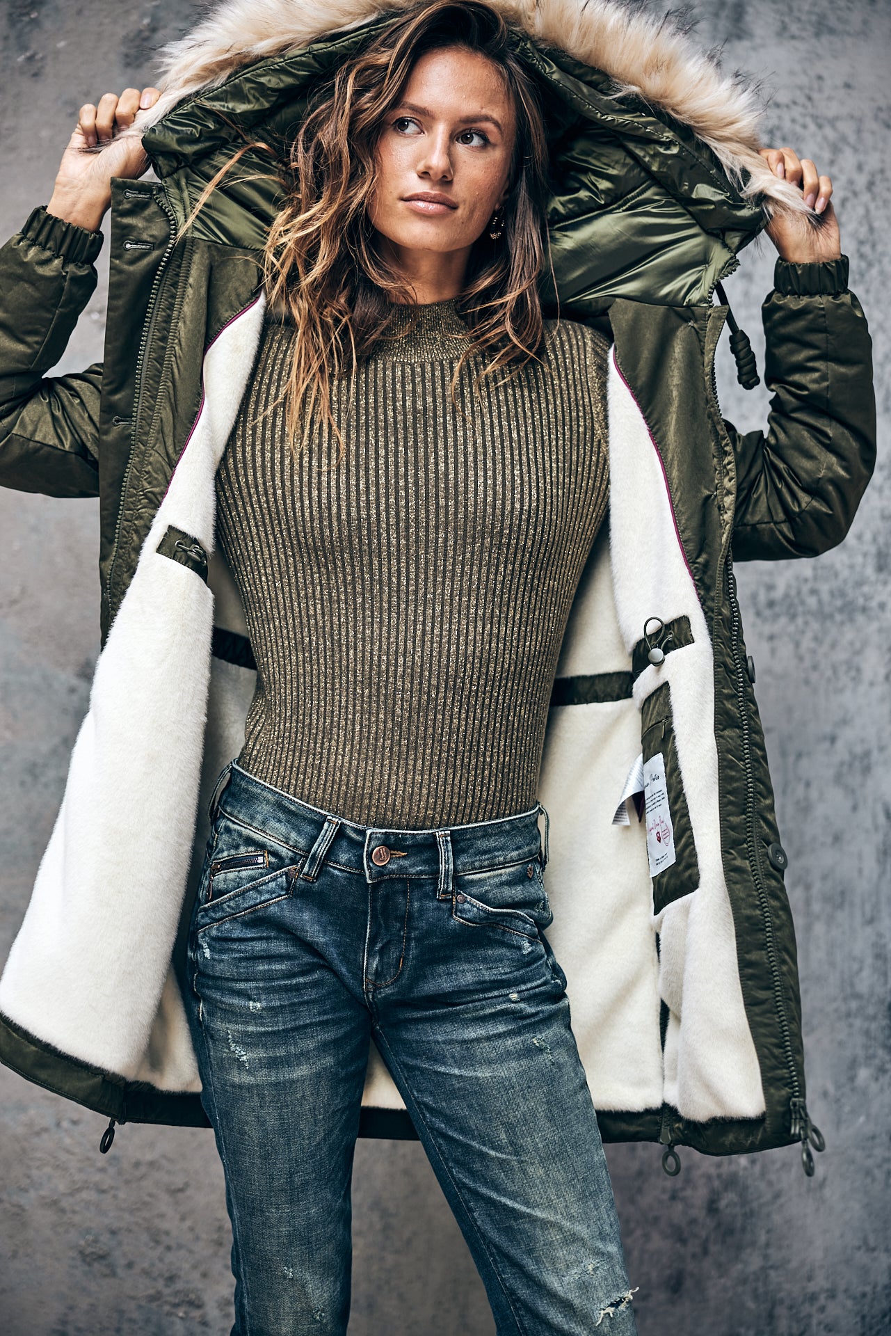 Parka Femme Bailee chino green | Freeman T. Porter
