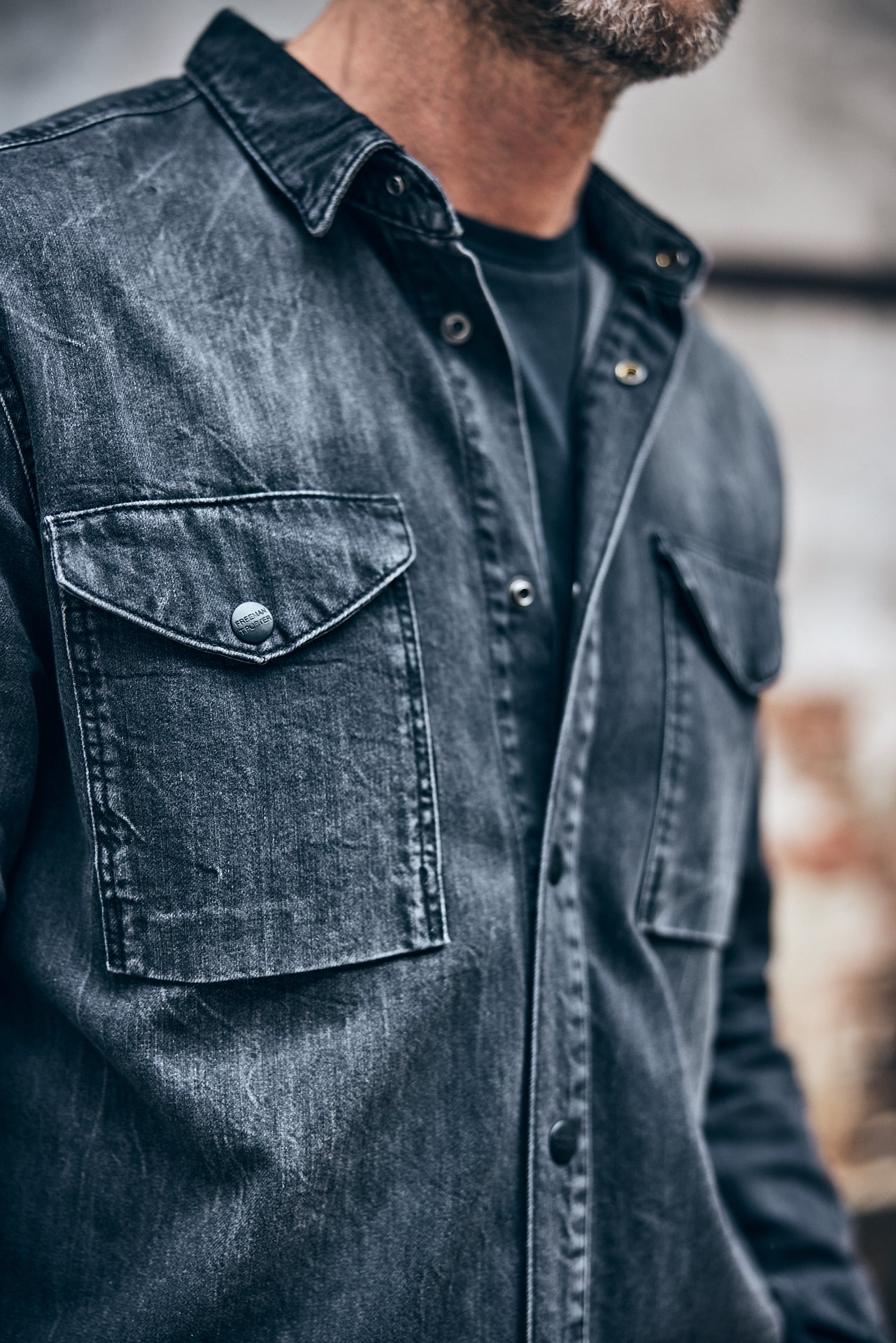 Chemise coupe droite Men Rick Denim bravas | Freeman T. Porter