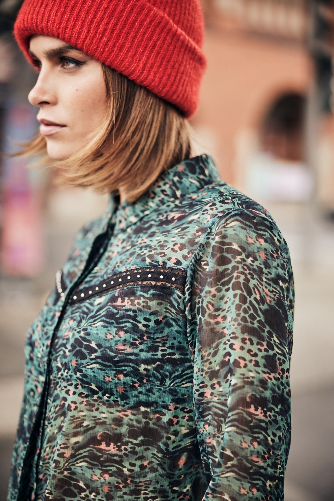 Top manches longues Mujer Crizia Hybrid deep jungle | Freeman T. Porter