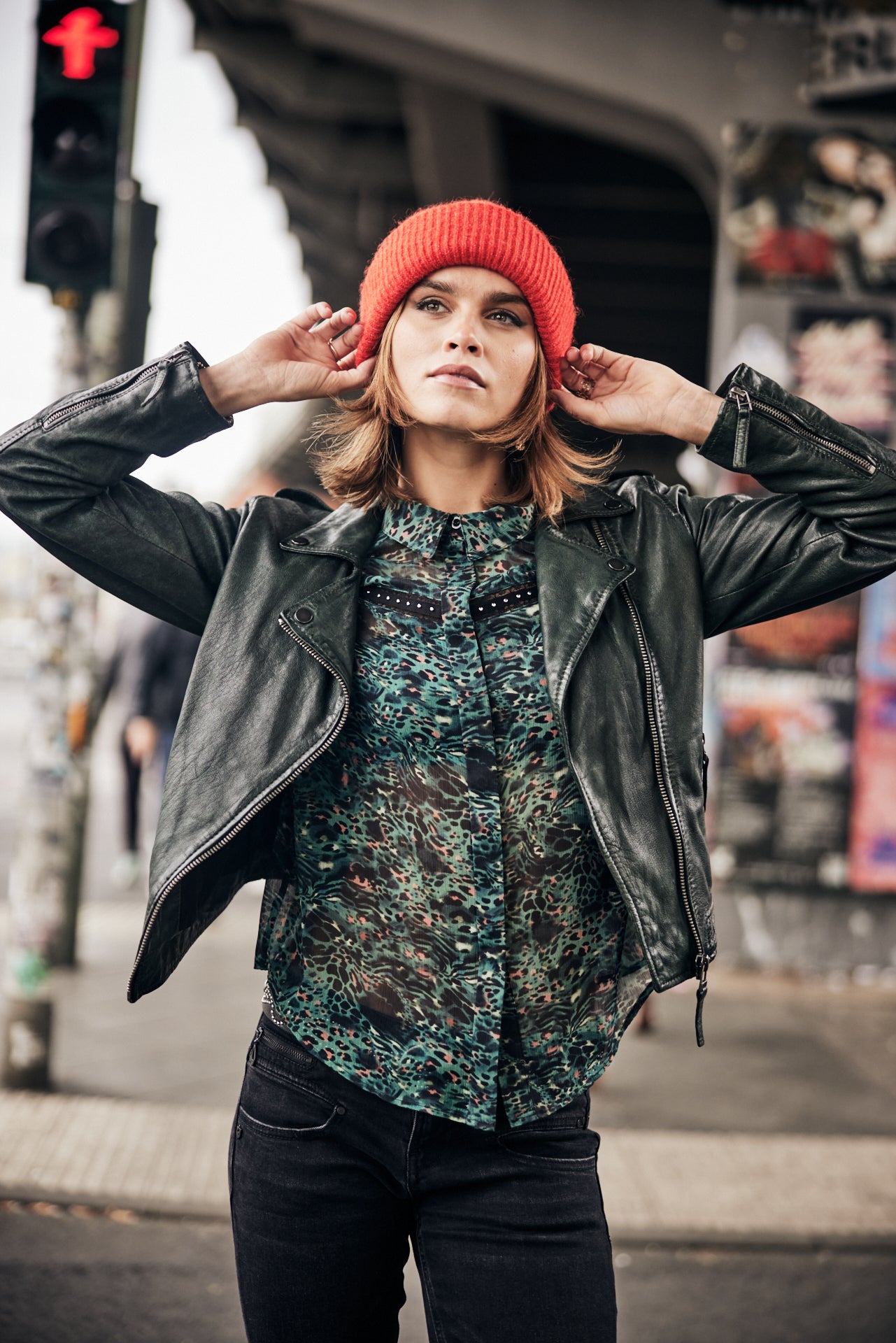 Top manches longues Mujer Crizia Hybrid deep jungle | Freeman T. Porter