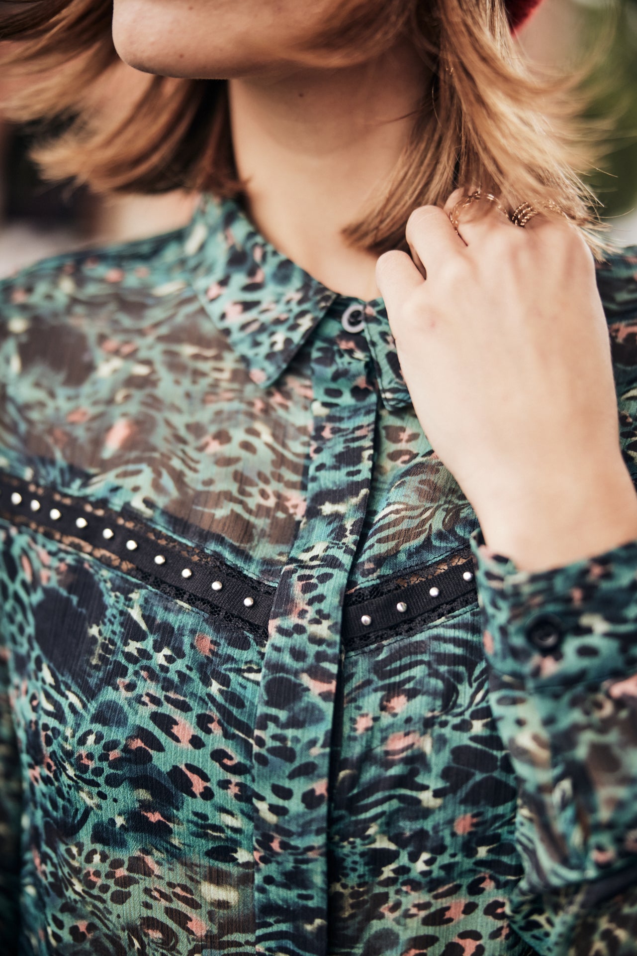 Top manches longues Mujer Crizia Hybrid deep jungle | Freeman T. Porter