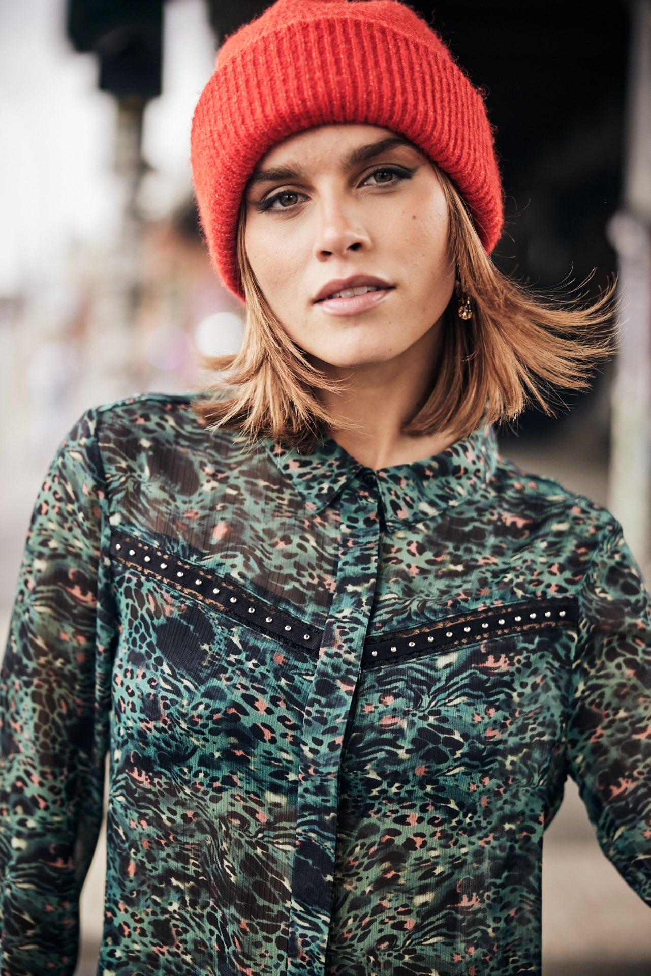 Top manches longues Mujer Crizia Hybrid deep jungle | Freeman T. Porter