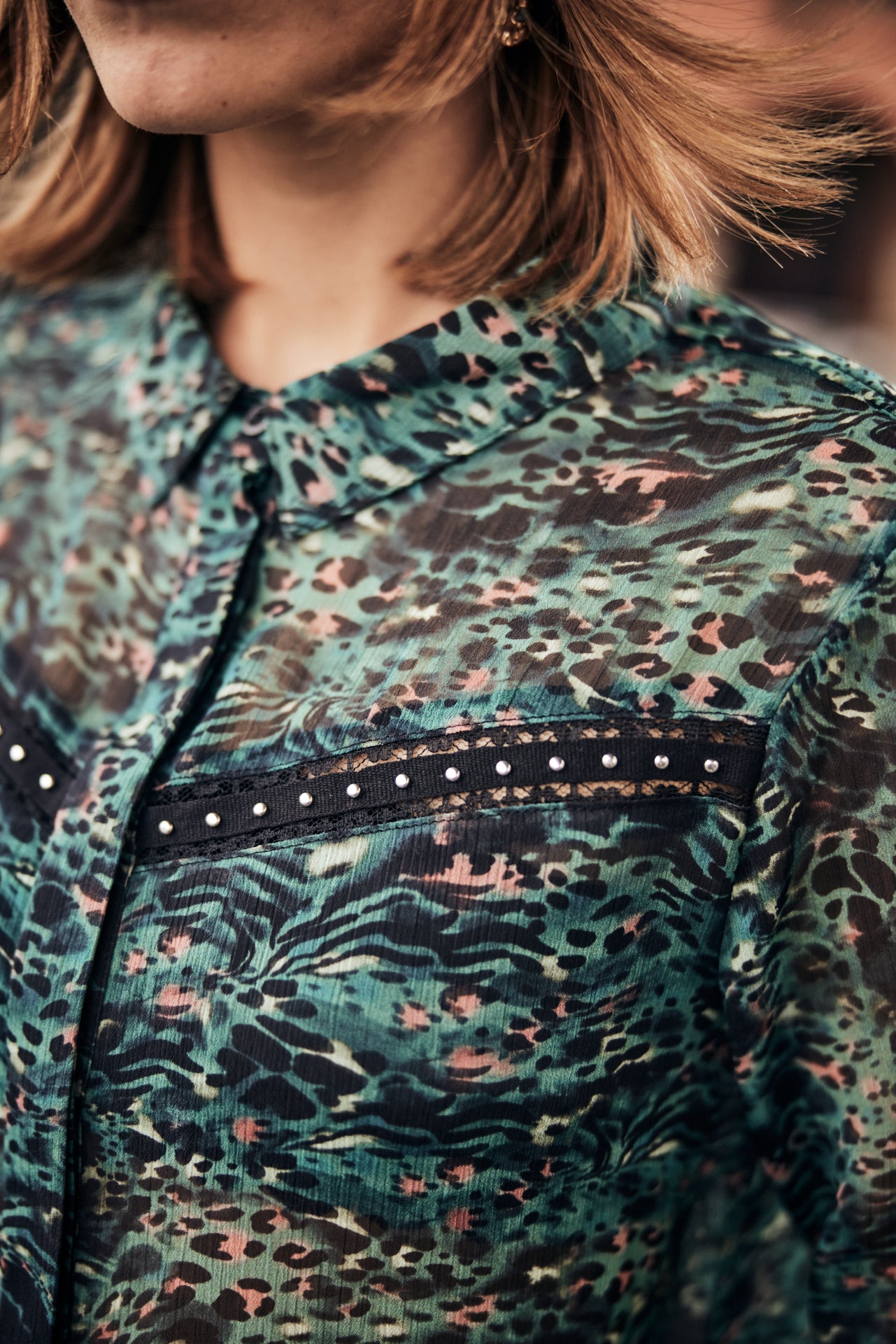 Top manches longues Mujer Crizia Hybrid deep jungle | Freeman T. Porter
