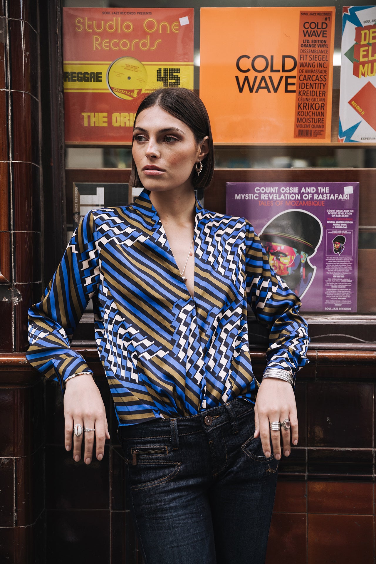 Top manches longues Mujer Belona Zag electric blue | Freeman T. Porter