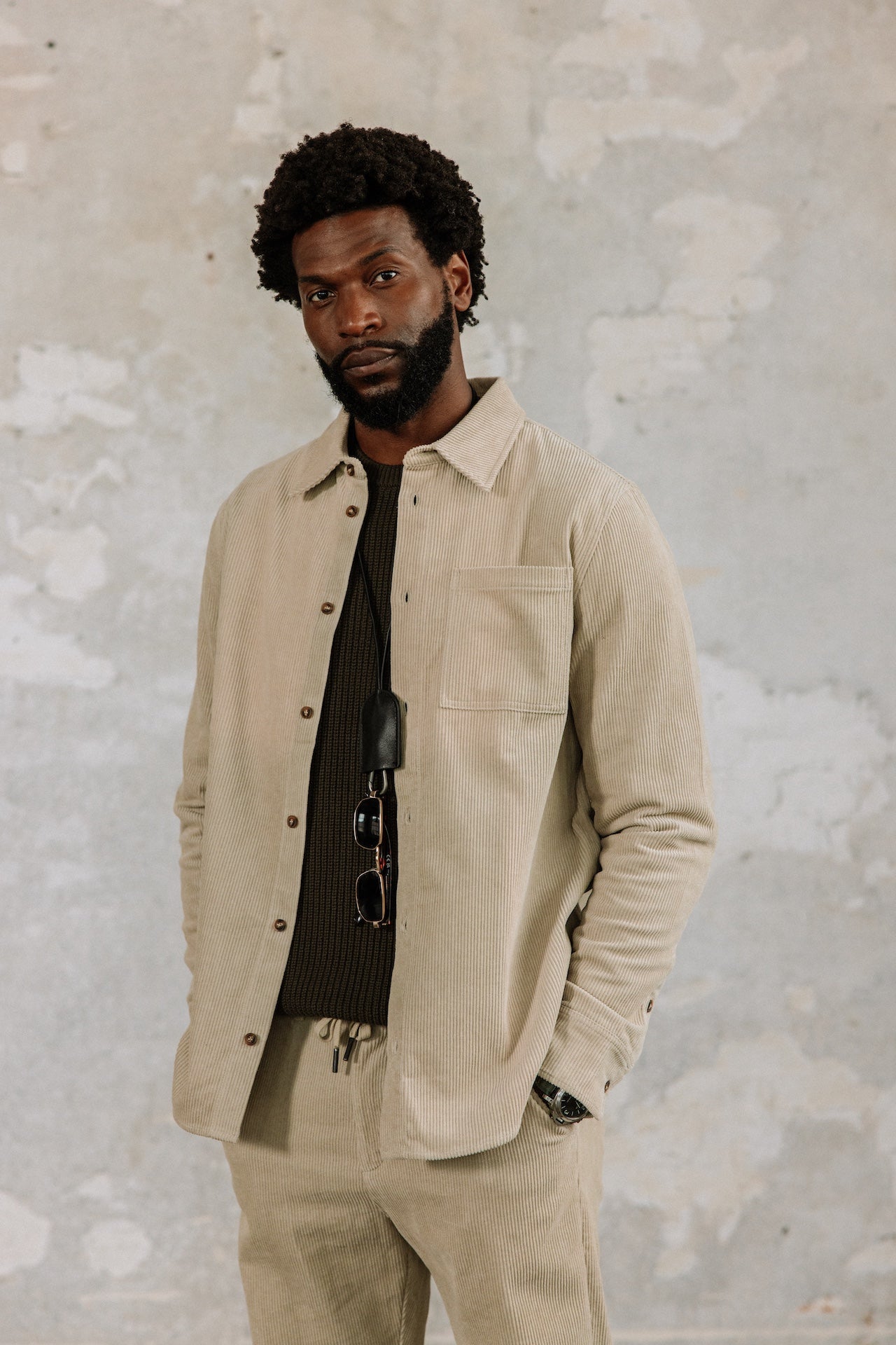Chemise en velours Hombres Paolo Corduroy abbey stone | Freeman T. Porter