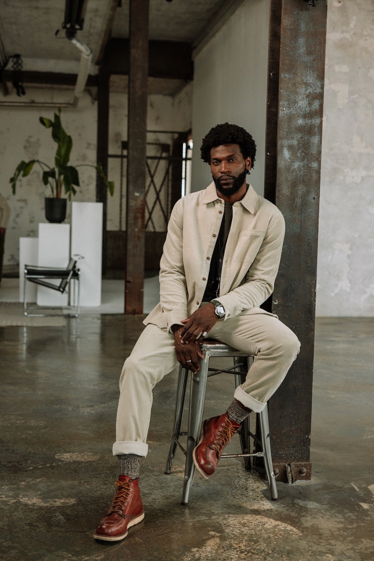 Chemise en velours Hombres Paolo Corduroy abbey stone | Freeman T. Porter