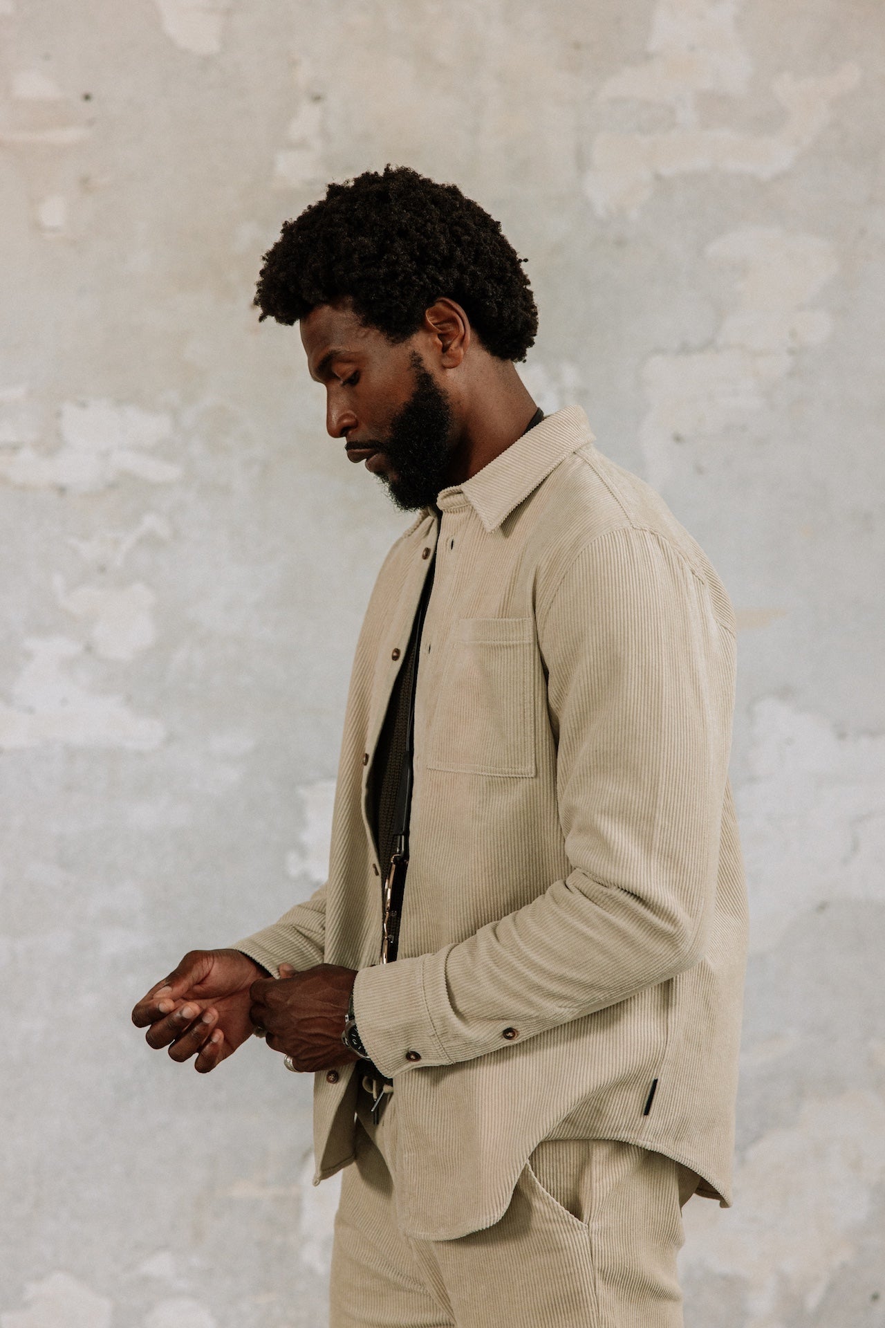 Chemise en velours Hombres Paolo Corduroy abbey stone | Freeman T. Porter