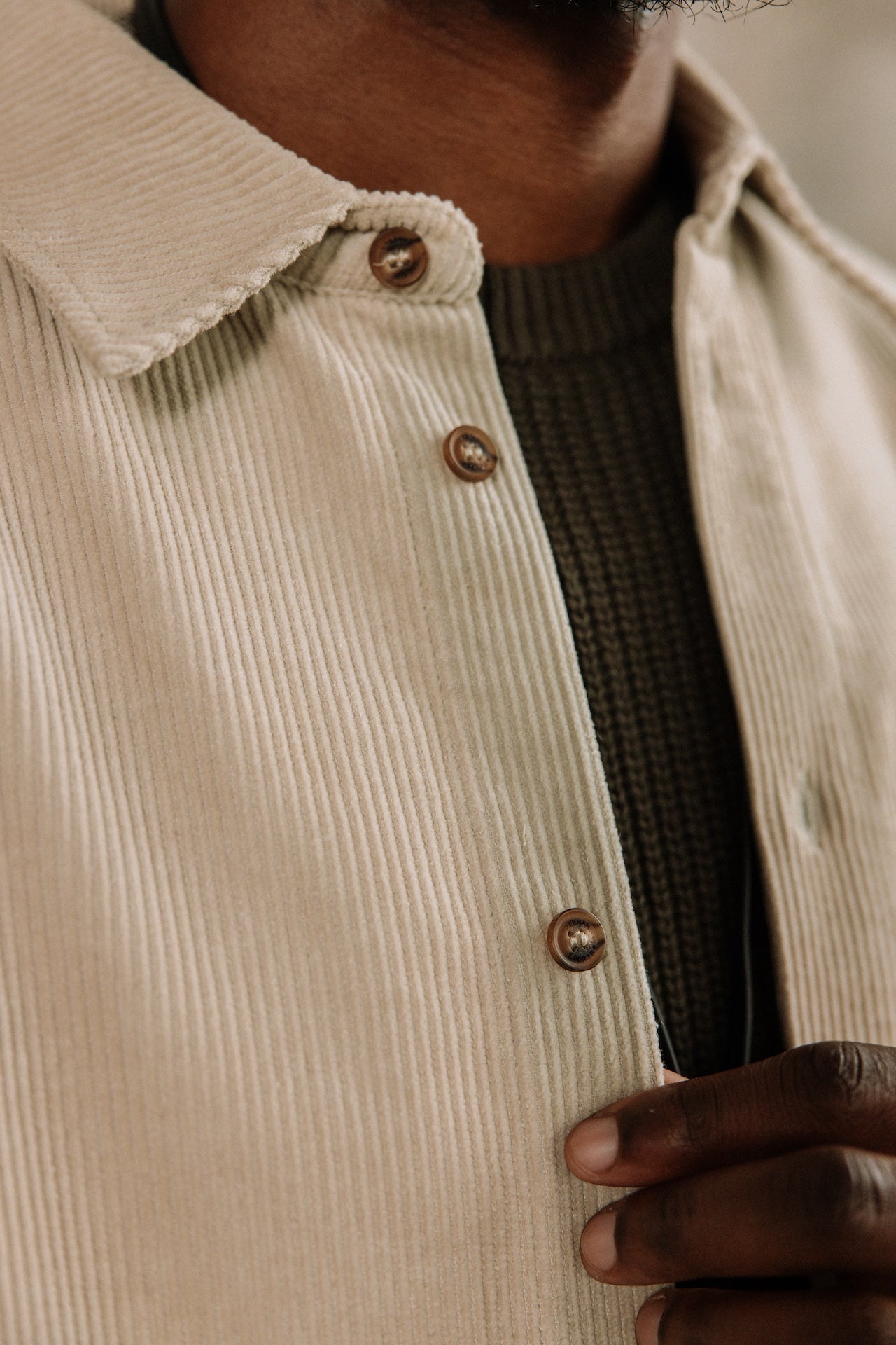 Chemise en velours Hombres Paolo Corduroy abbey stone | Freeman T. Porter