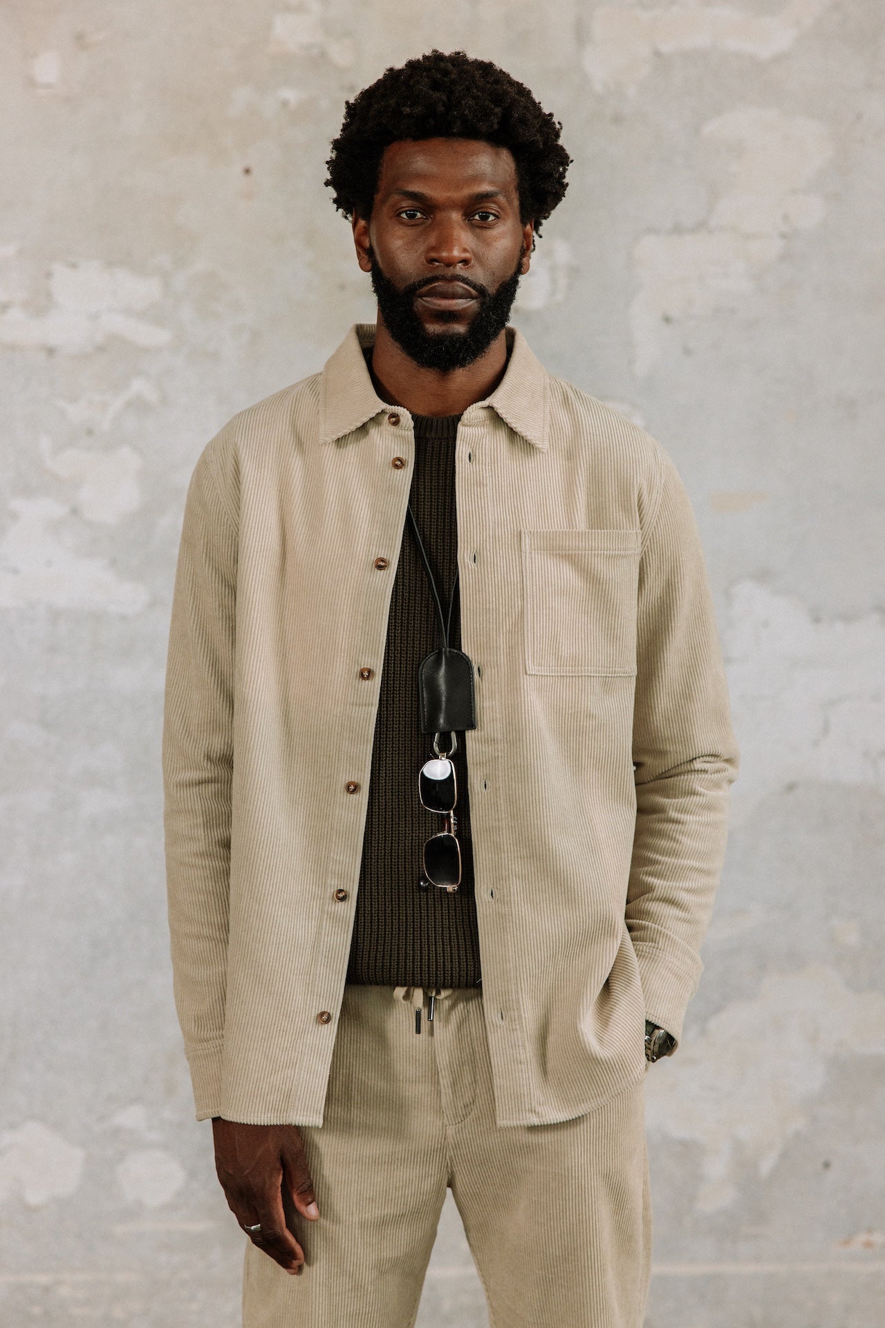 Chemise en velours Hombres Paolo Corduroy abbey stone | Freeman T. Porter