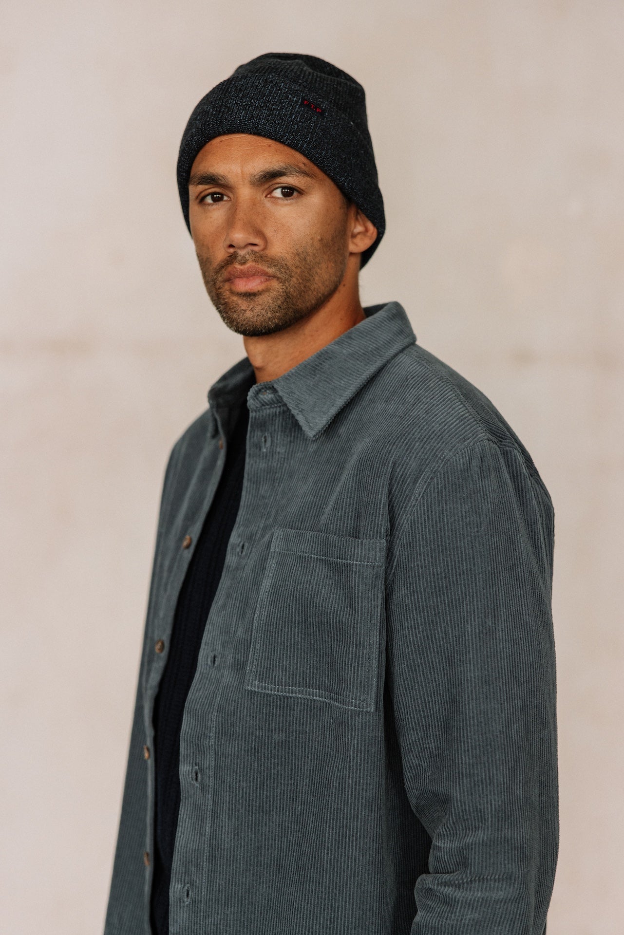 Chemise en velours Hombres Paolo Corduroy grisaille | Freeman T. Porter