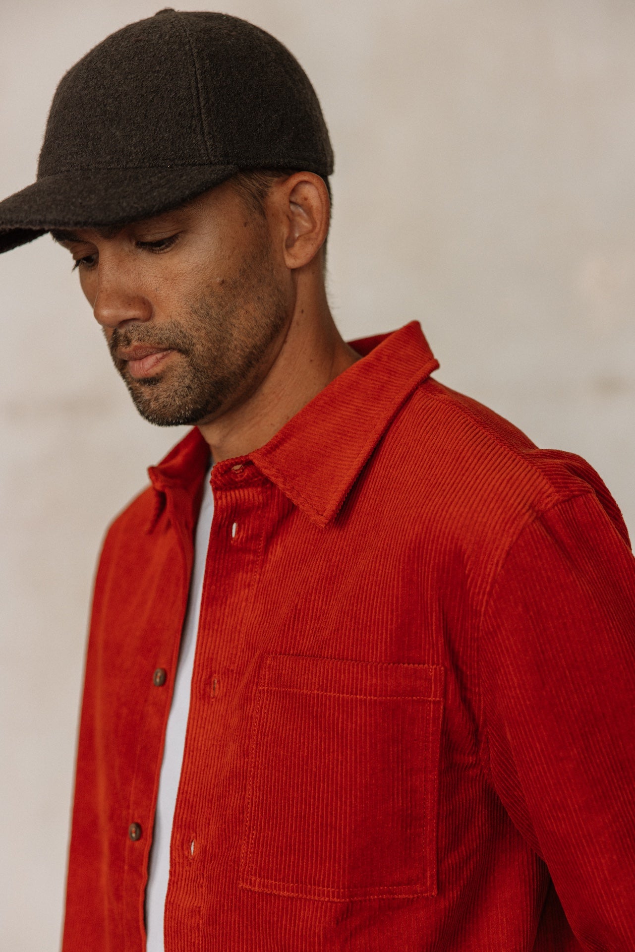 Chemise en velours Hombres Paolo Corduroy mecca orange | Freeman T. Porter