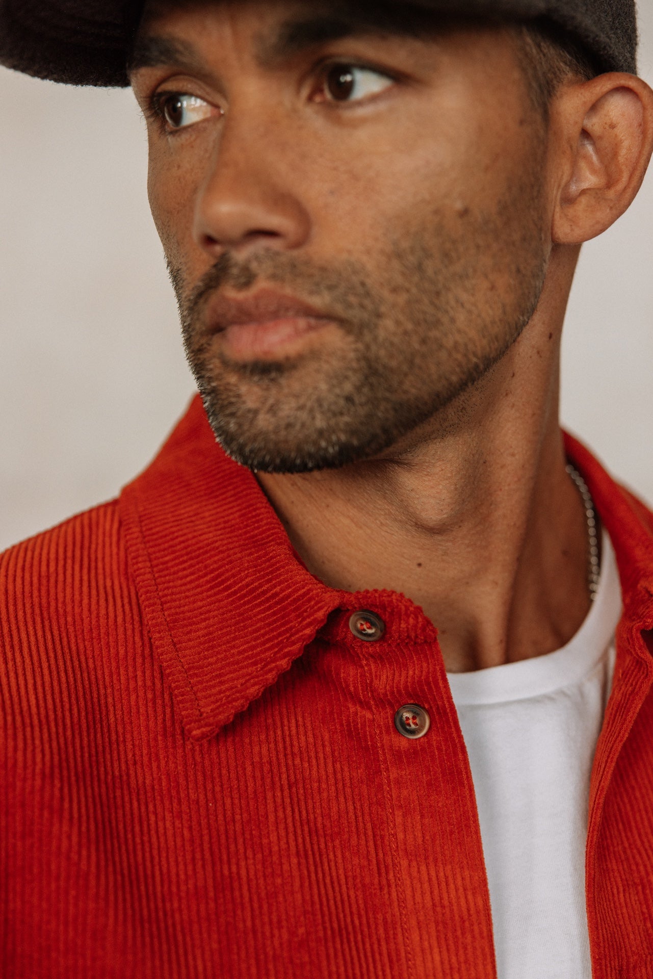 Chemise en velours Hombres Paolo Corduroy mecca orange | Freeman T. Porter