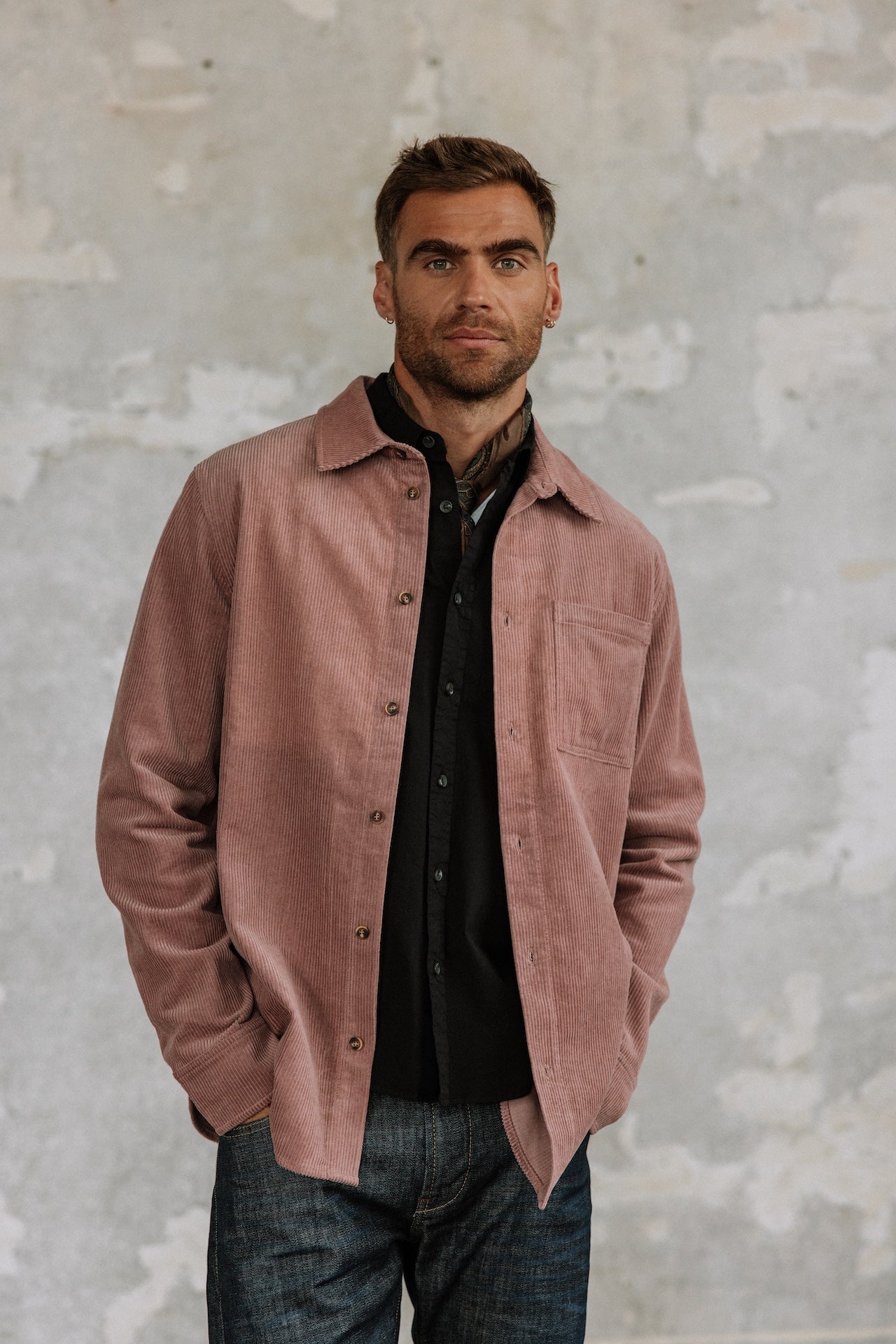 Chemise en velours Hombres Paolo Corduroy lilas | Freeman T. Porter