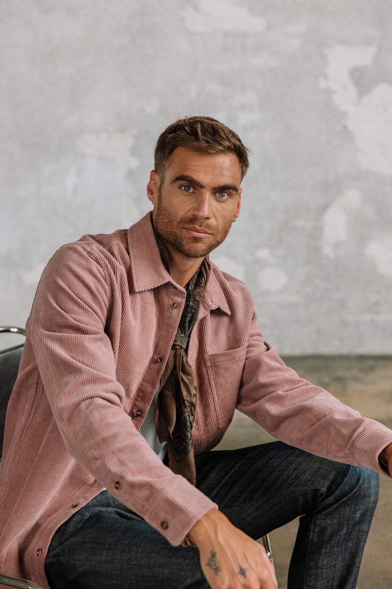 Chemise en velours Hombres Paolo Corduroy lilas | Freeman T. Porter