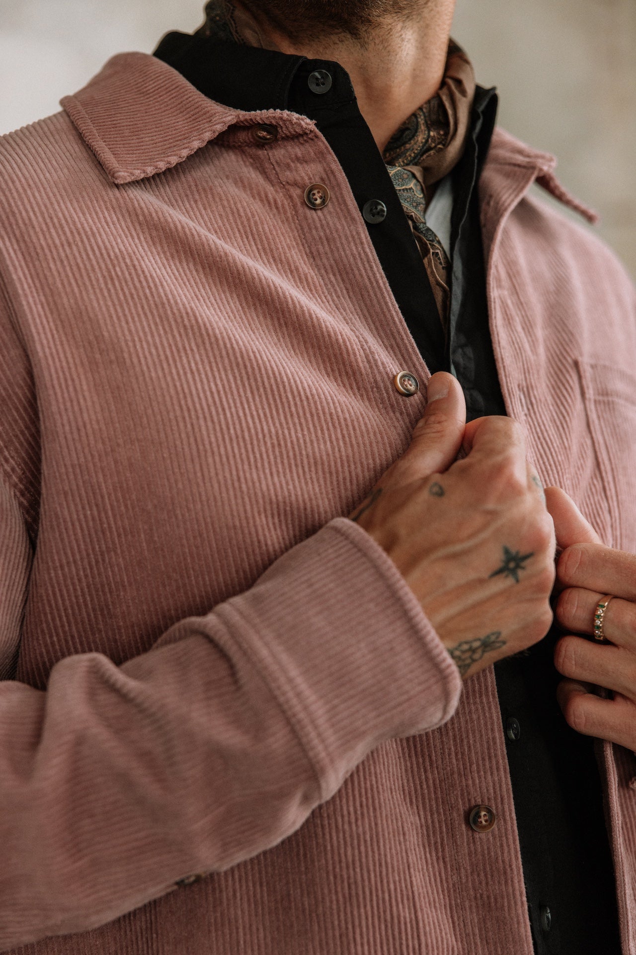 Chemise en velours Hombres Paolo Corduroy lilas | Freeman T. Porter