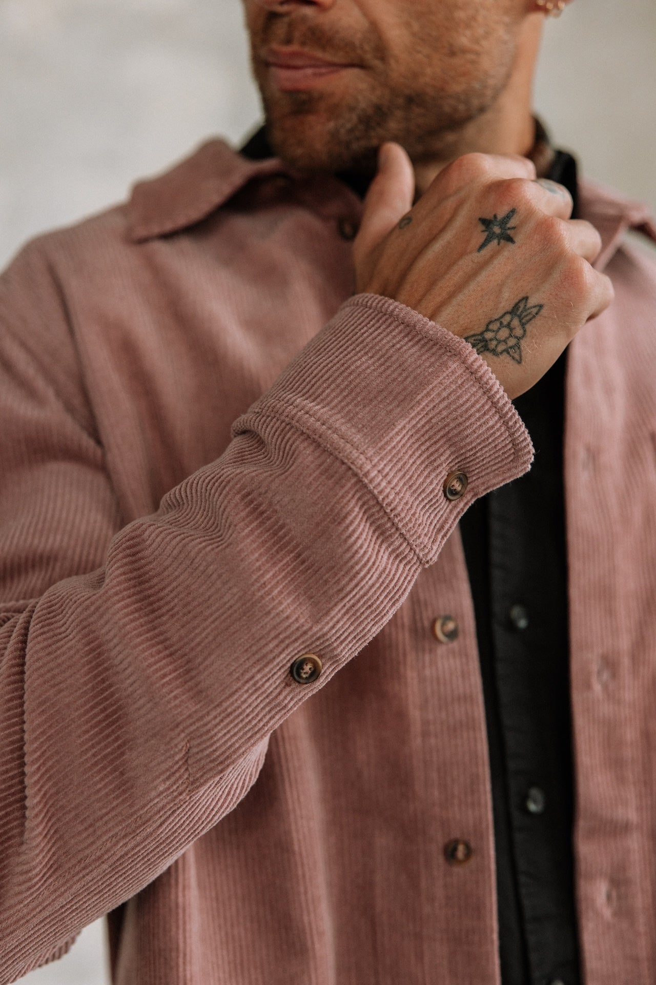 Chemise en velours Hombres Paolo Corduroy lilas | Freeman T. Porter