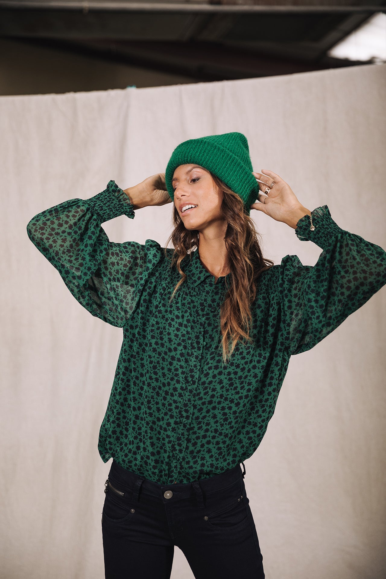 Top manches longues Femme Eloise Clover pine green | Freeman T. Porter