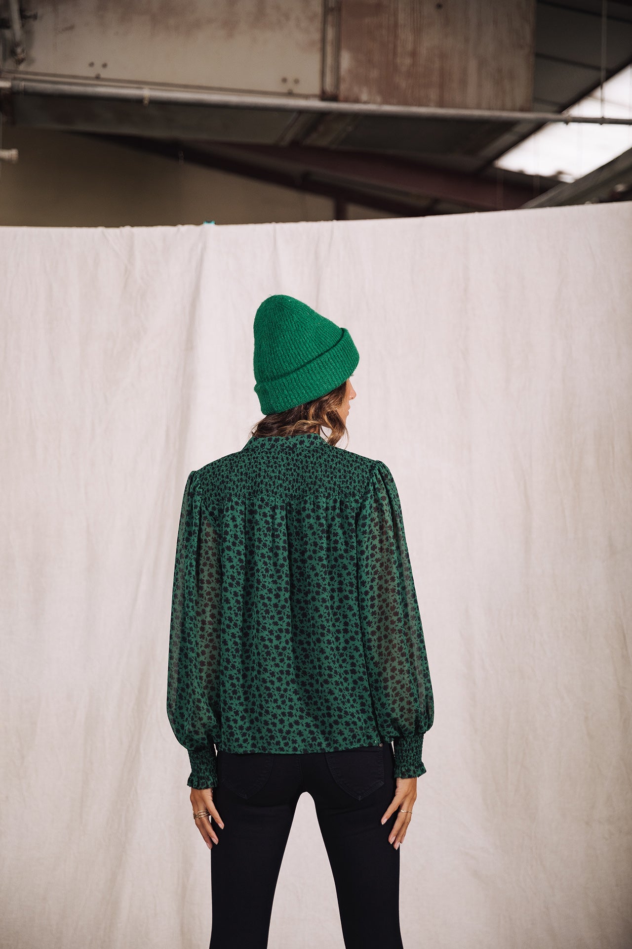 Top manches longues Mujer Eloise Clover pine green | Freeman T. Porter