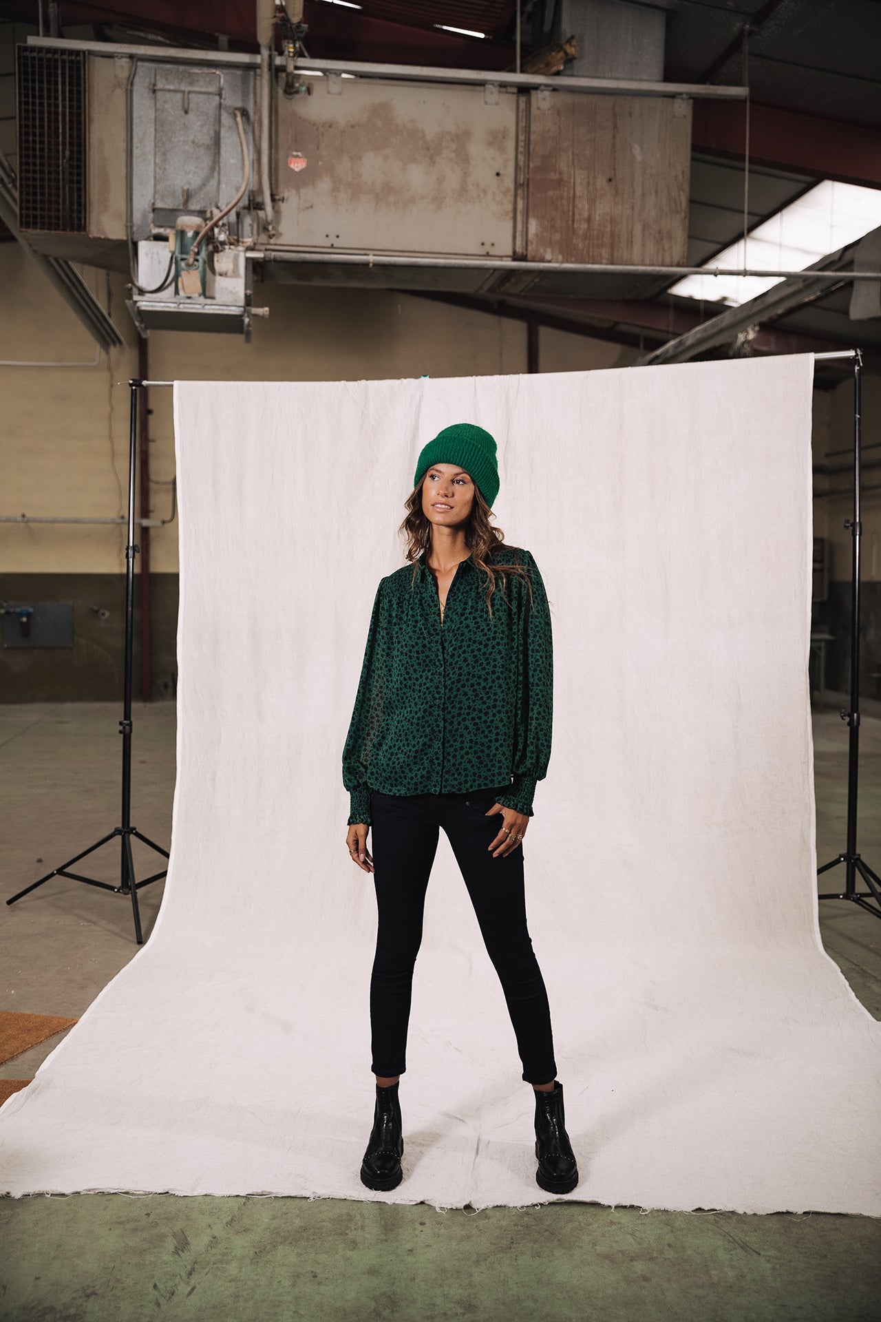 Top manches longues Mujer Eloise Clover pine green | Freeman T. Porter