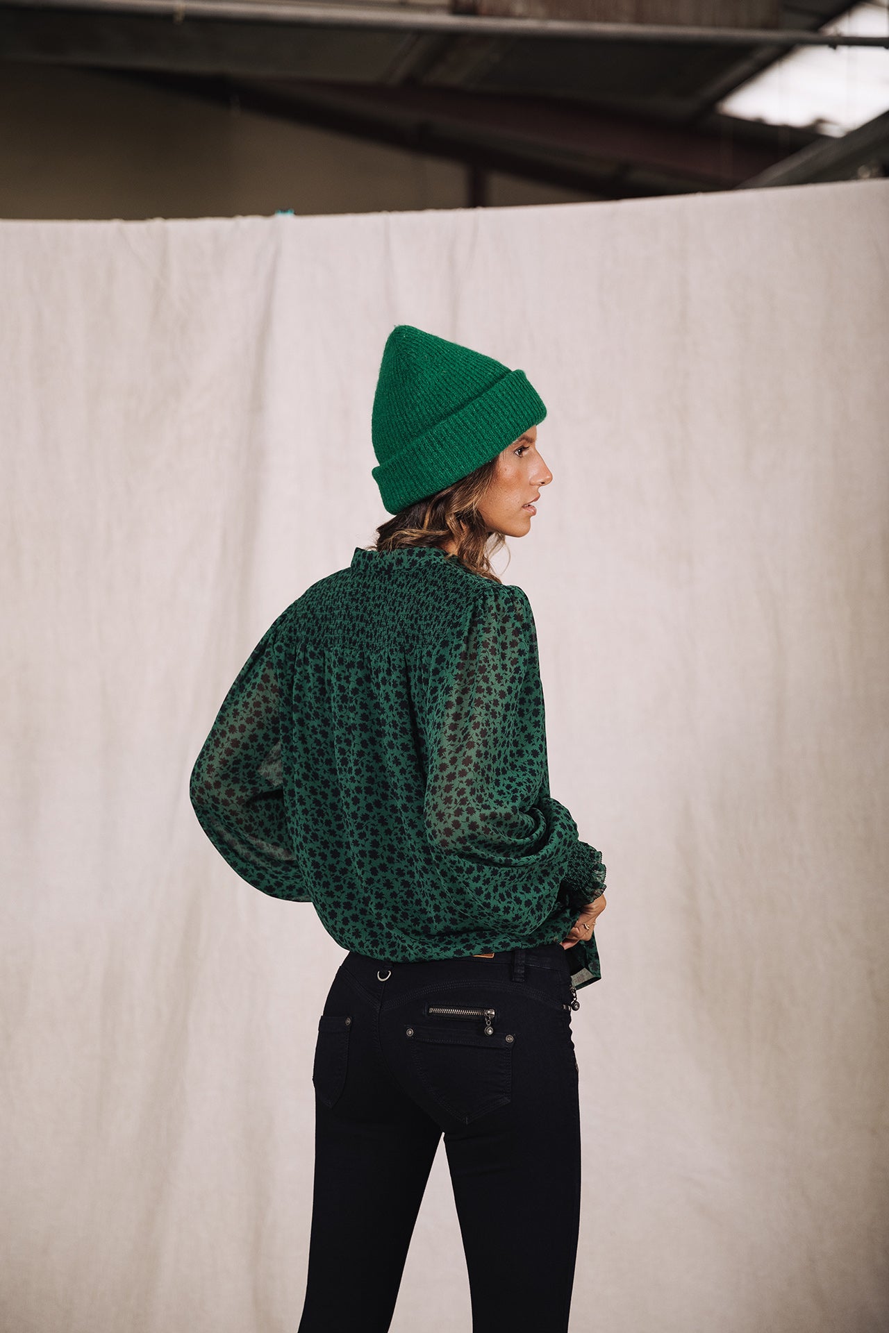 Top manches longues Mujer Eloise Clover pine green | Freeman T. Porter