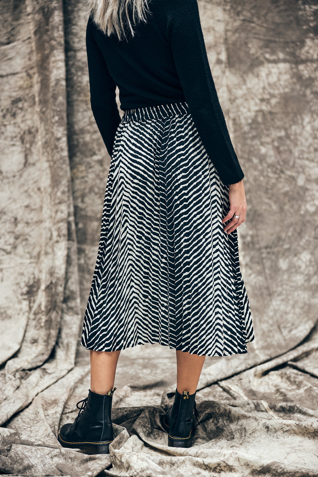 Jupe plissée Femme Josepha Eqino black | Freeman T. Porter