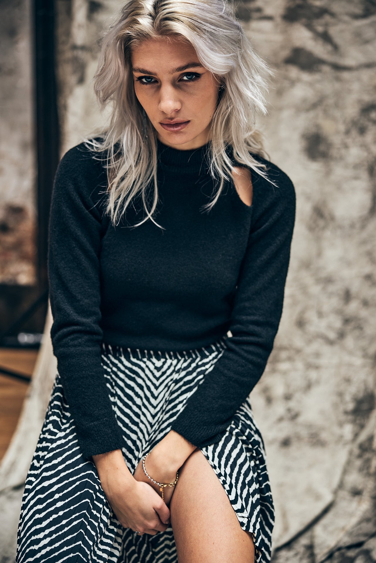 Jupe plissée Femme Josepha Eqino black | Freeman T. Porter