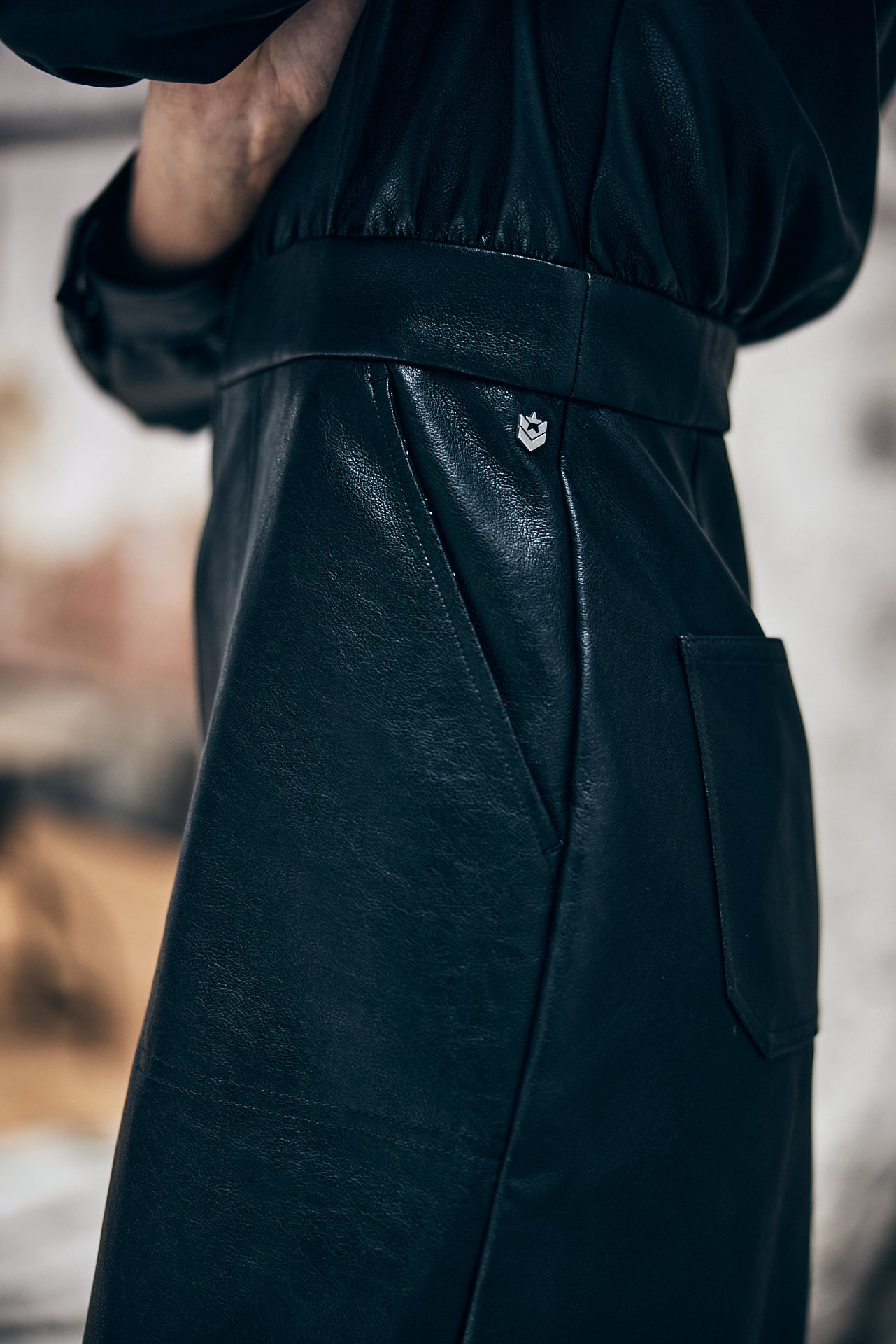 Robe mi-longue Frau Saige Biker black | Freeman T. Porter