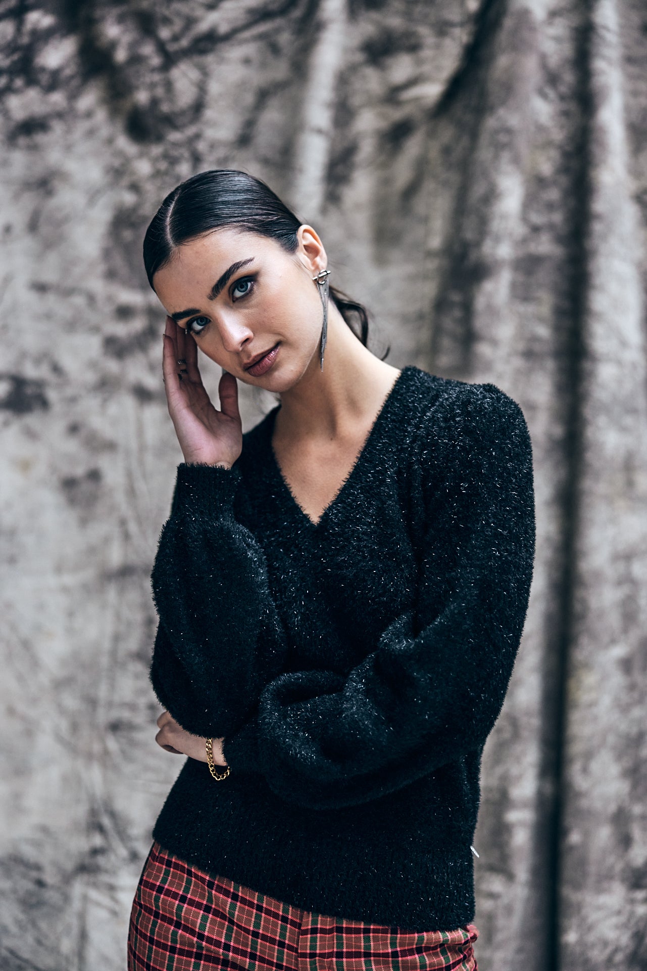 Pull col V Woman Prama black | Freeman T. Porter