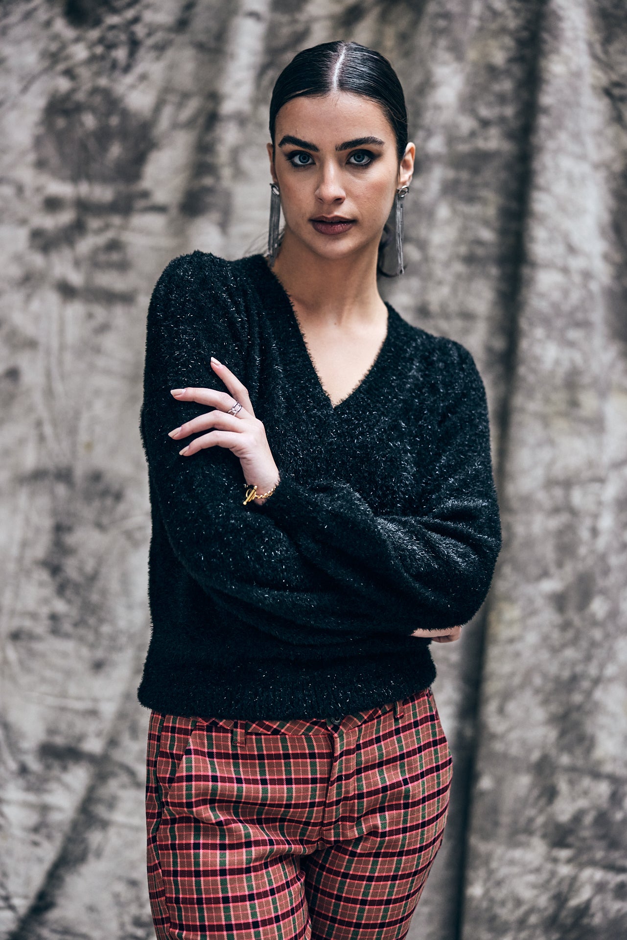 Pull col V Woman Prama black | Freeman T. Porter