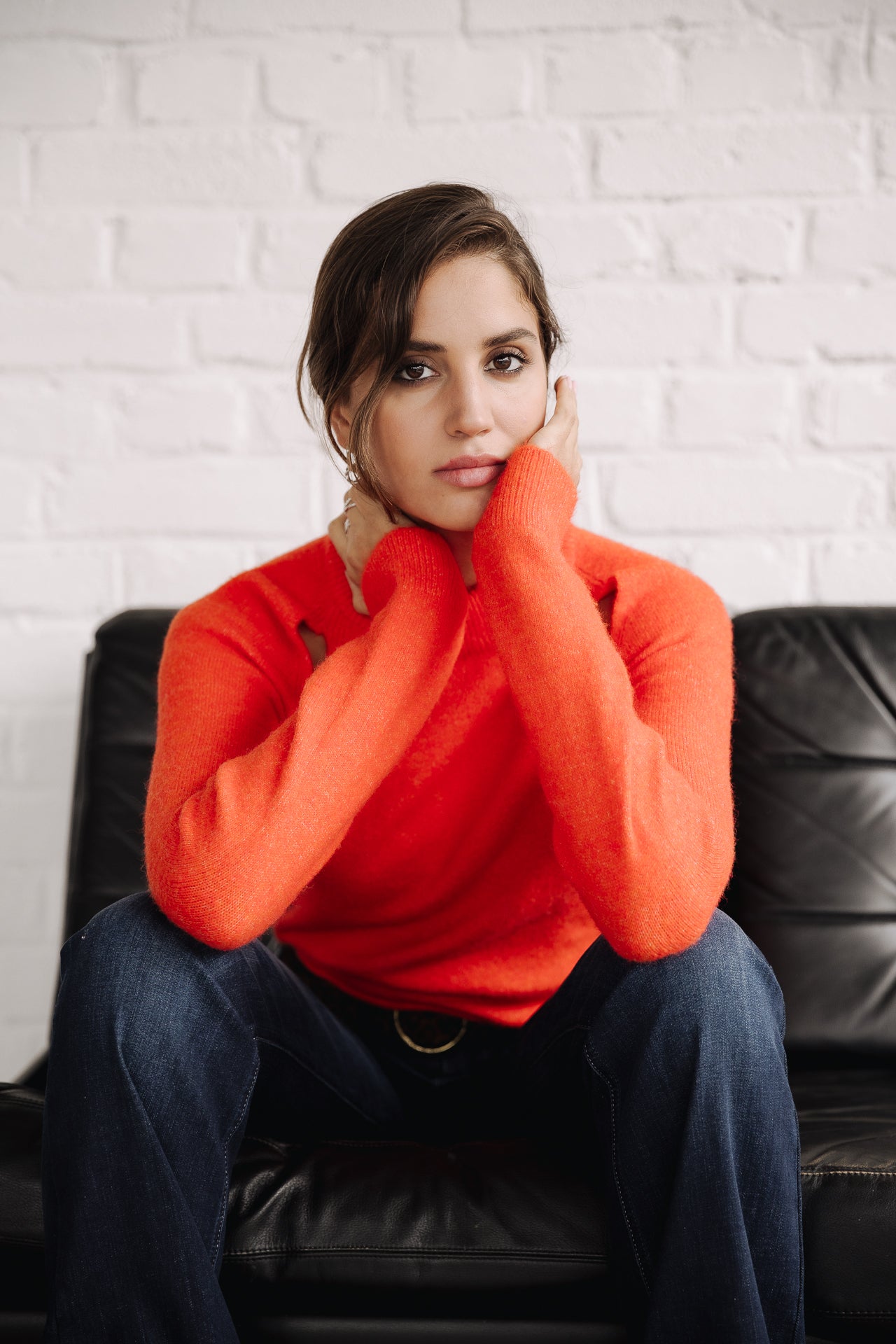 Pull manches longues Frau Perelle vibrant orange | Freeman T. Porter