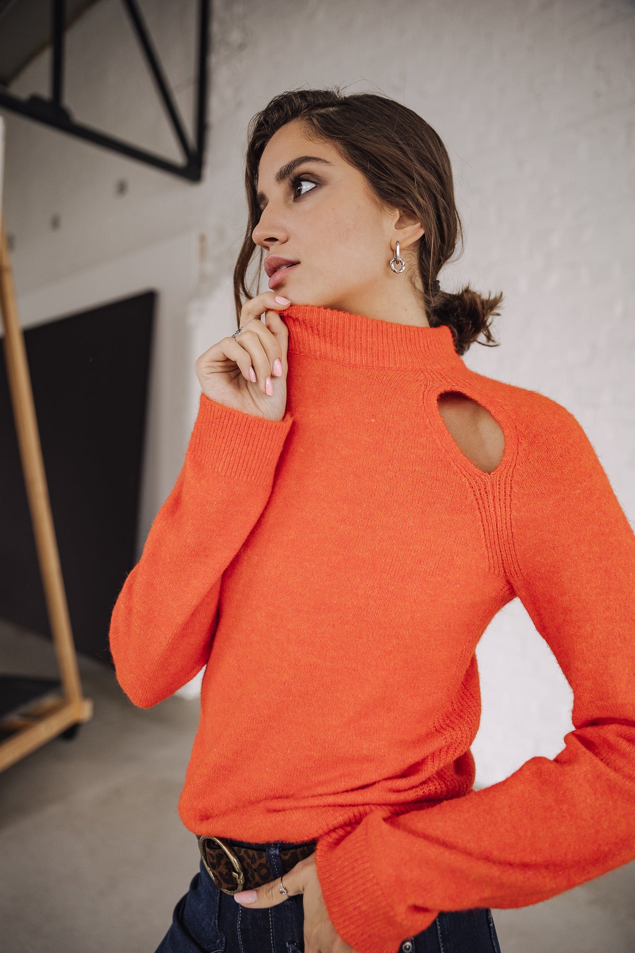 Pull manches longues Frau Perelle vibrant orange | Freeman T. Porter