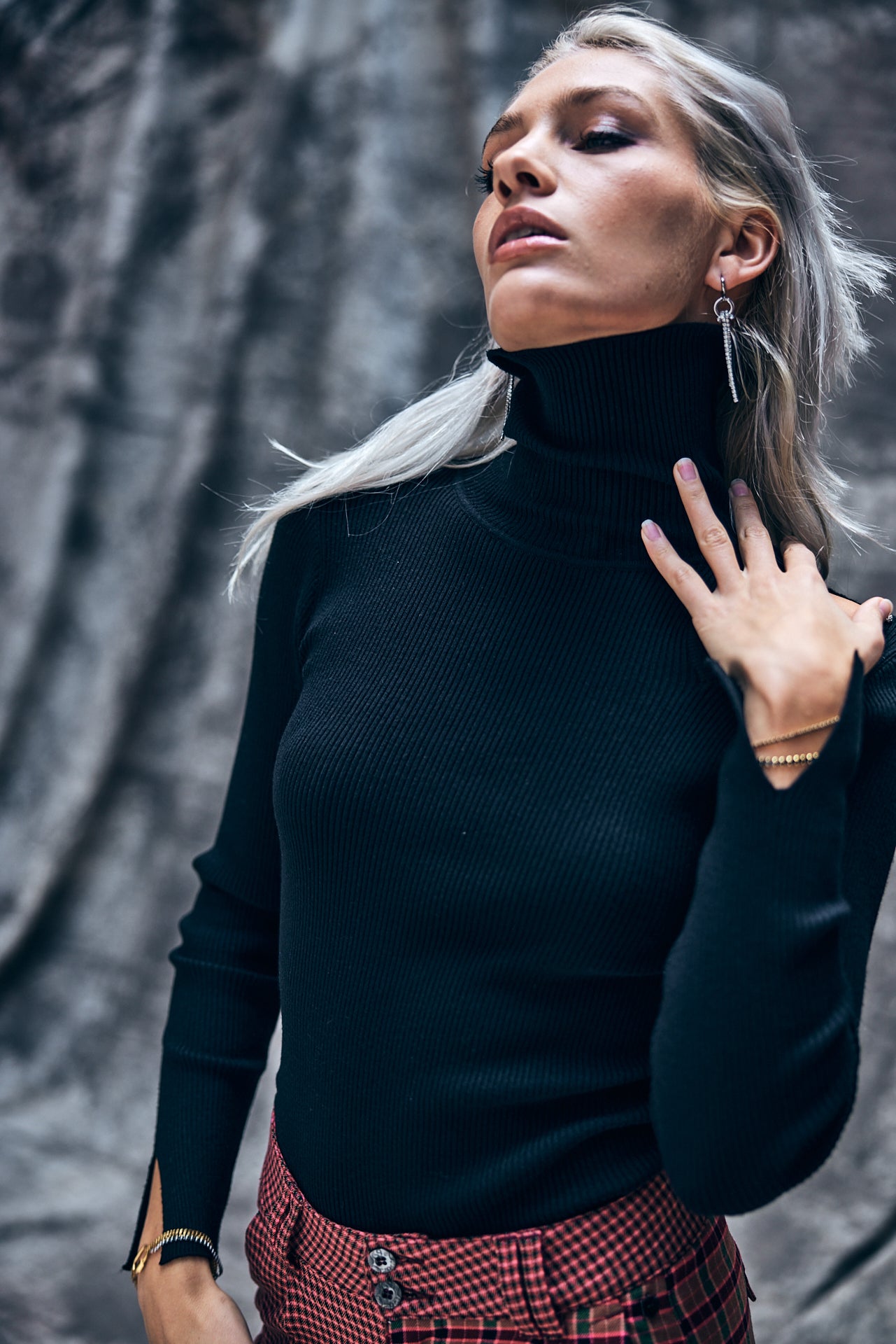 Pull col roulé Femme Prentice black | Freeman T. Porter