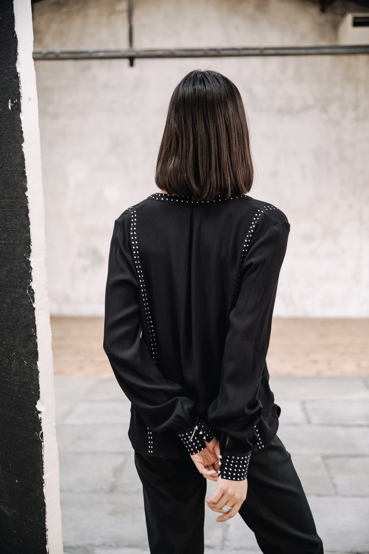 Top manches longues Mujer Cassia Plain black | Freeman T. Porter