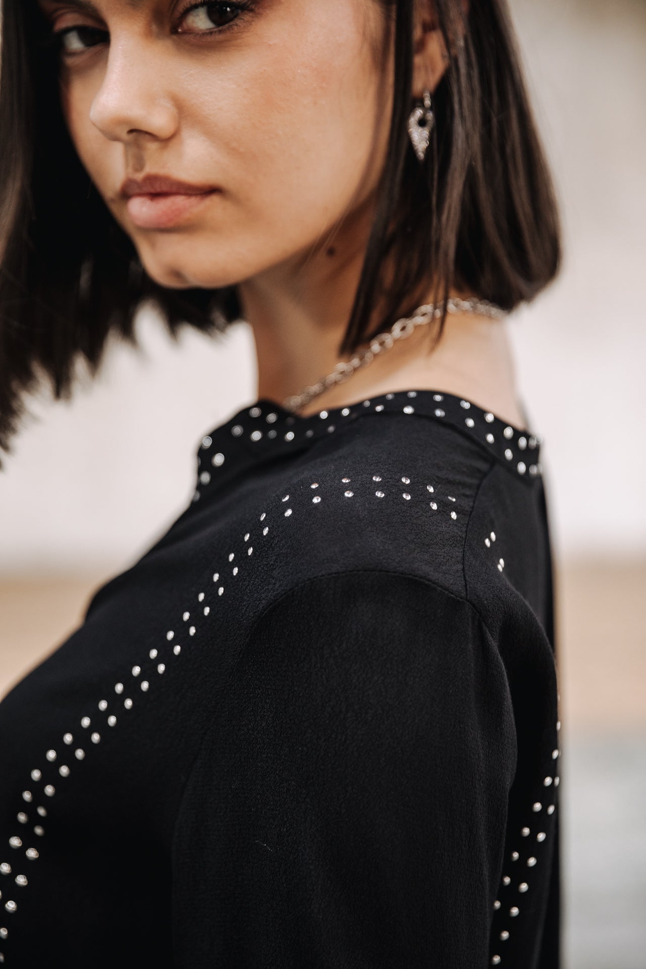 Top manches longues Mujer Cassia Plain black | Freeman T. Porter