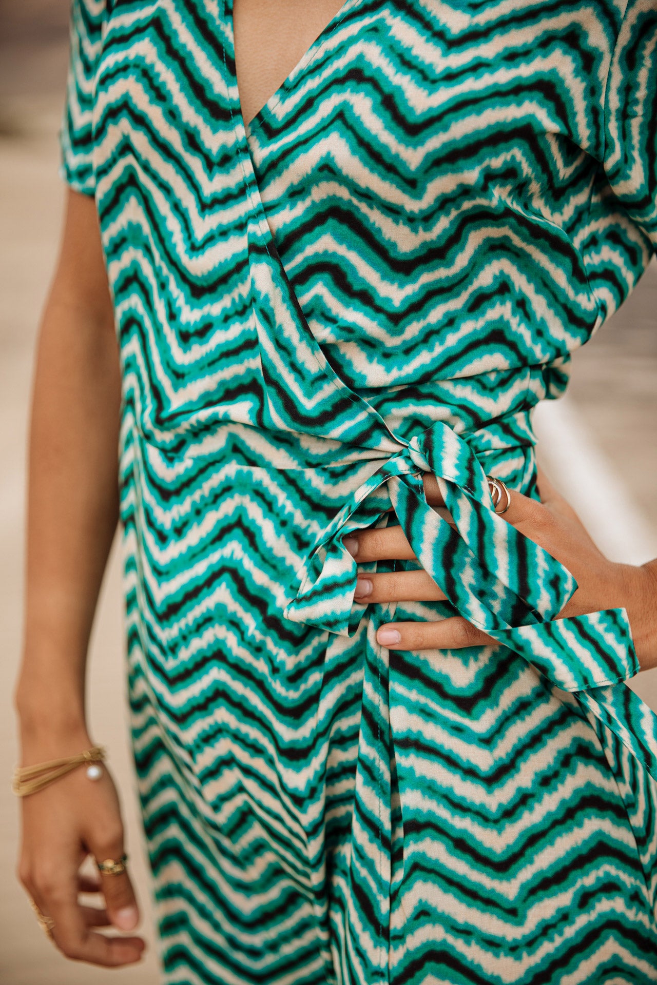 Robe cache-cœur Frau Rifa Dunely aqua sea | Freeman T. Porter