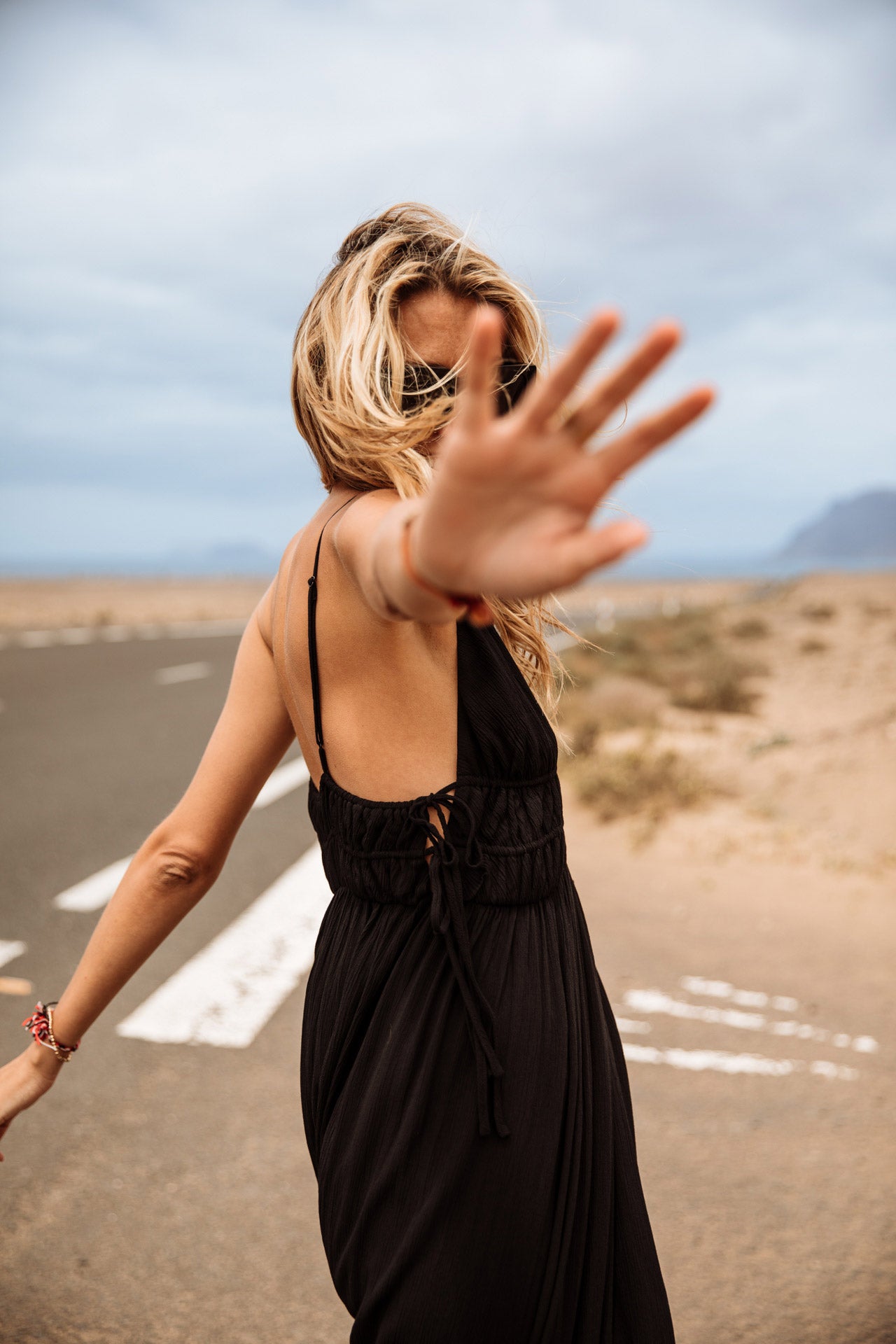 Robe à bretelles Femme Rizlene Plain black | Freeman T. Porter