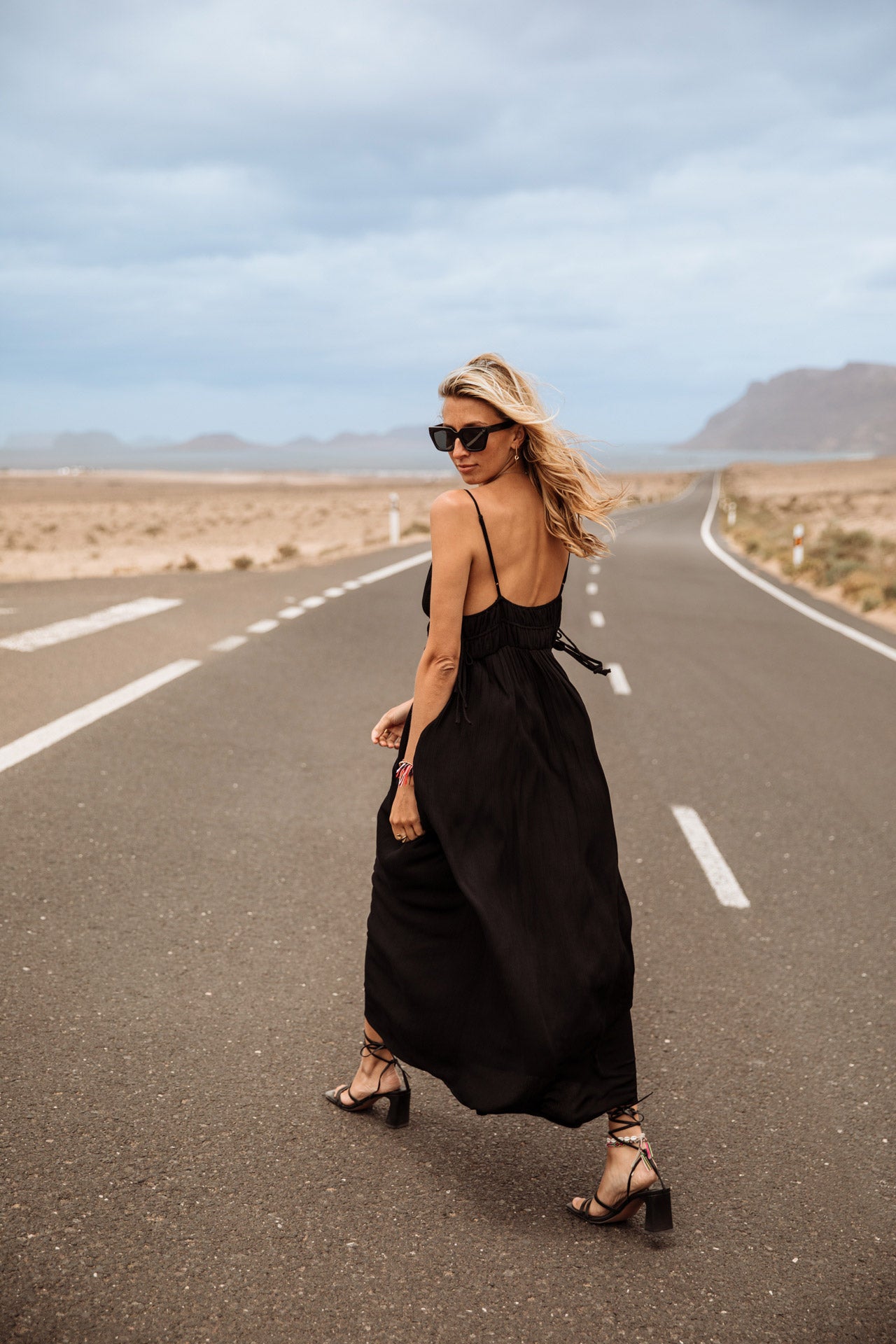 Robe à bretelles Femme Rizlene Plain black | Freeman T. Porter