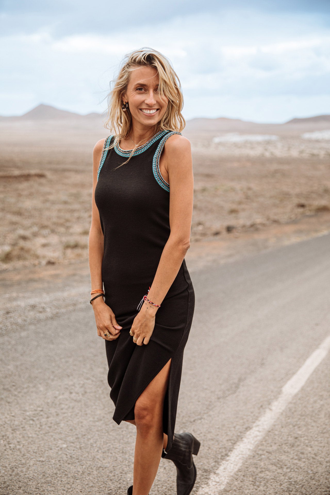 Robe longue Frau Renssel Plain black | Freeman T. Porter