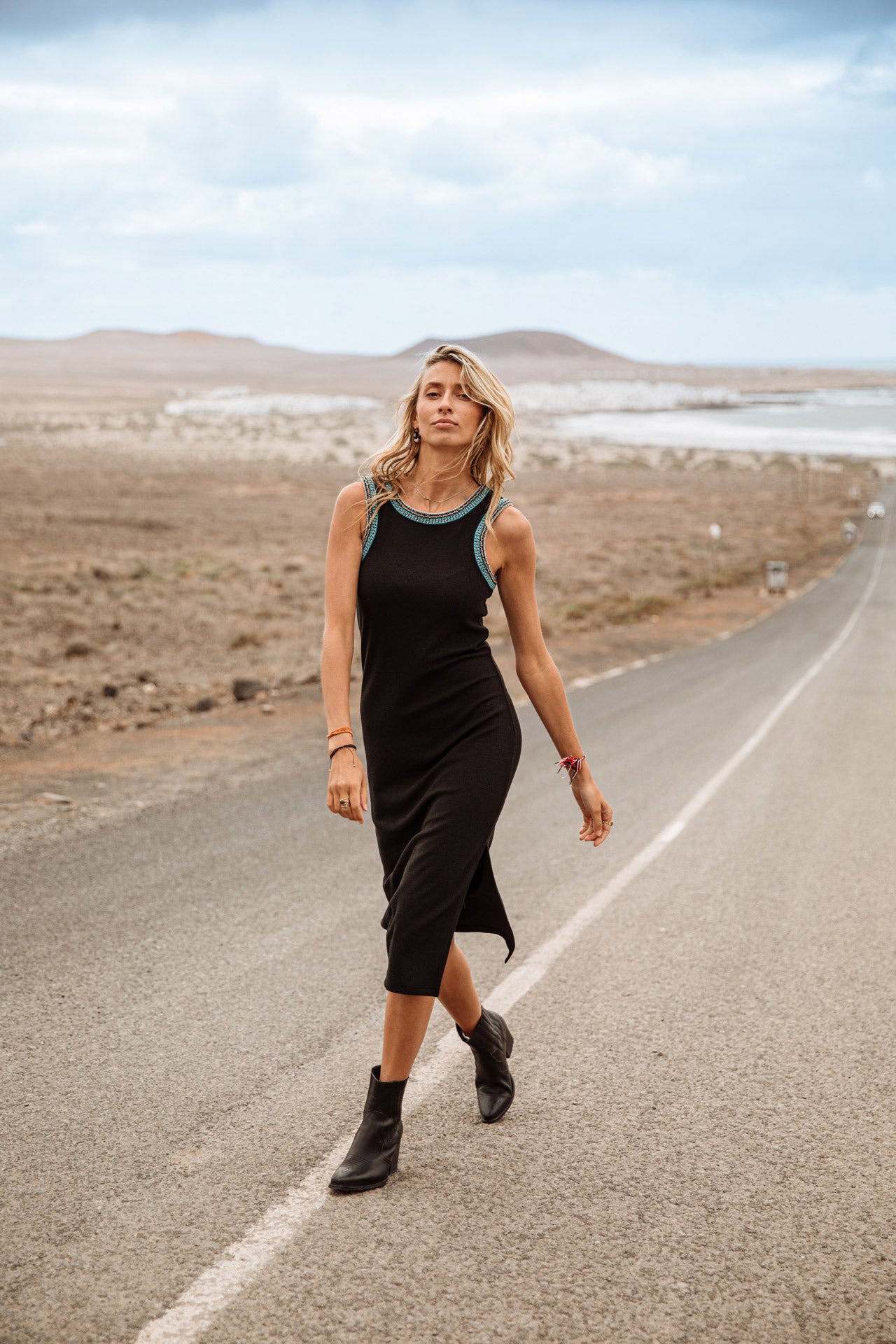 Robe longue Frau Renssel Plain black | Freeman T. Porter