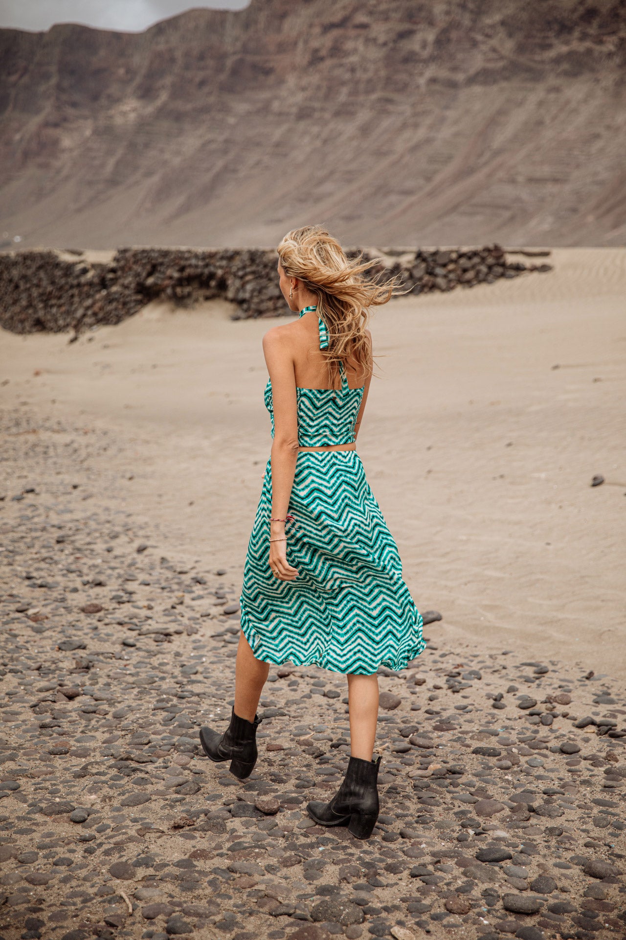 Jupe longue Femme Jopine Dunely aqua sea | Freeman T. Porter