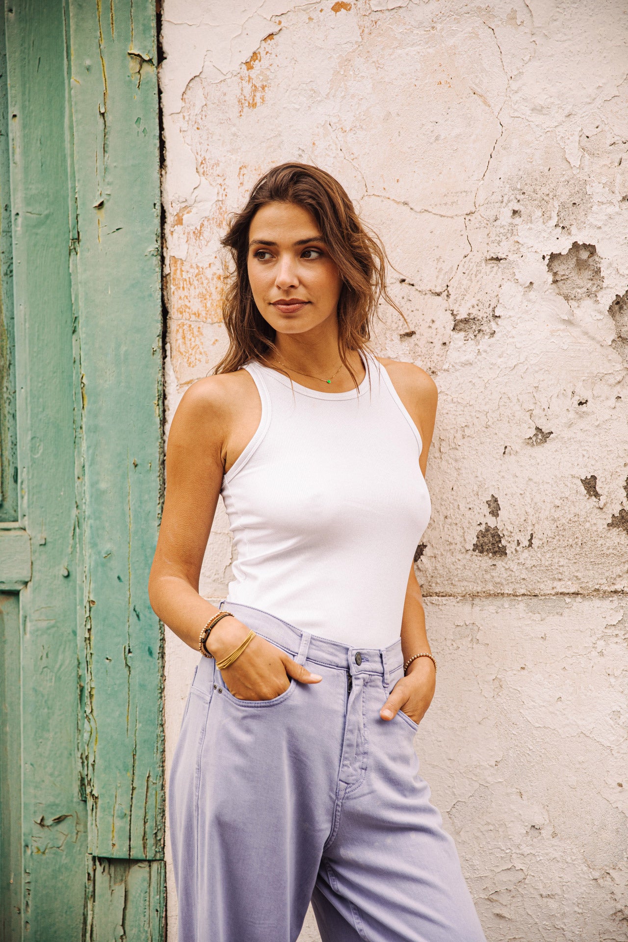 Débardeur Mujer Dorine Foiled off white | Freeman T. Porter