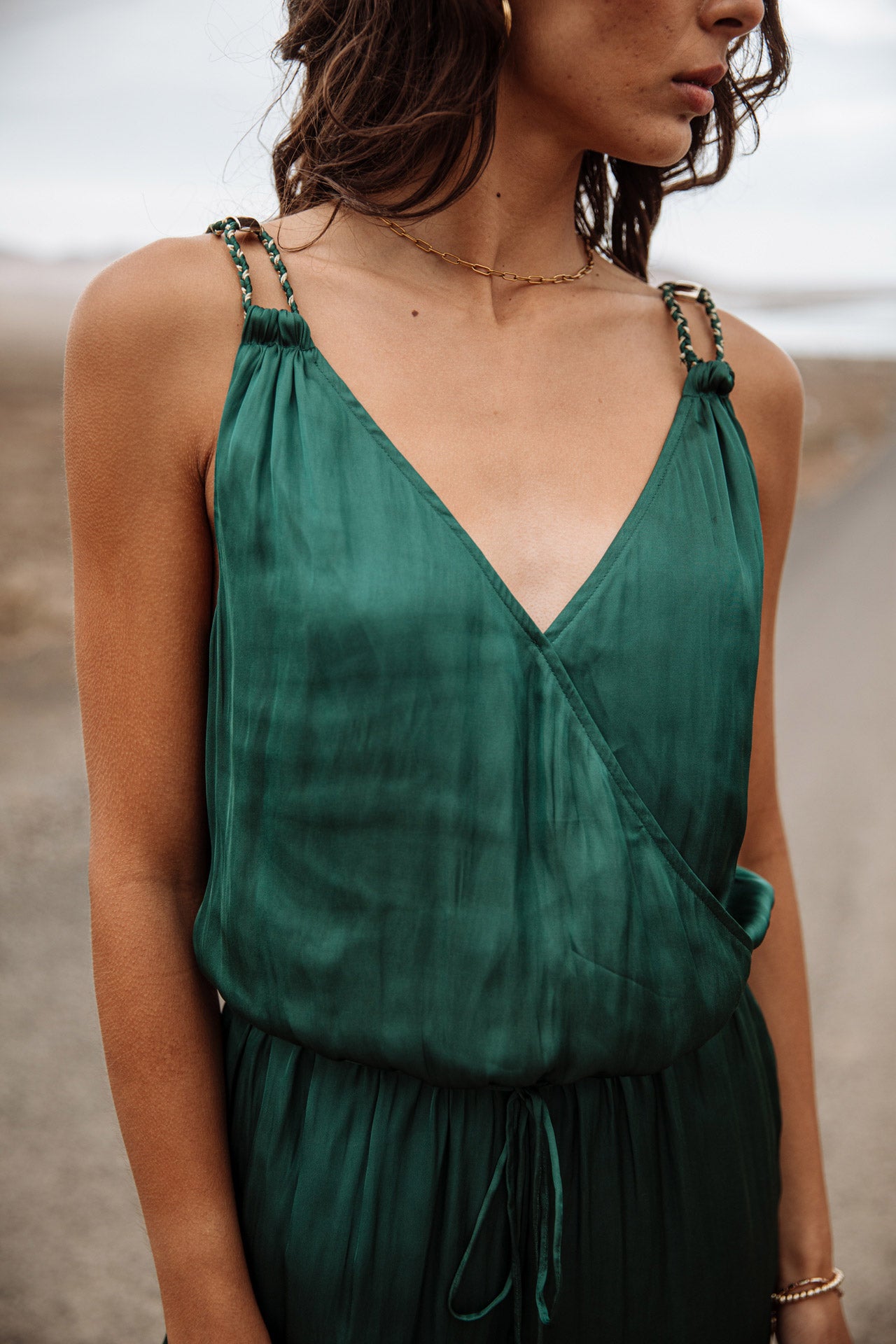 Combinaison palazzo Femme Carlane Plain Color thyme | Freeman T. Porter