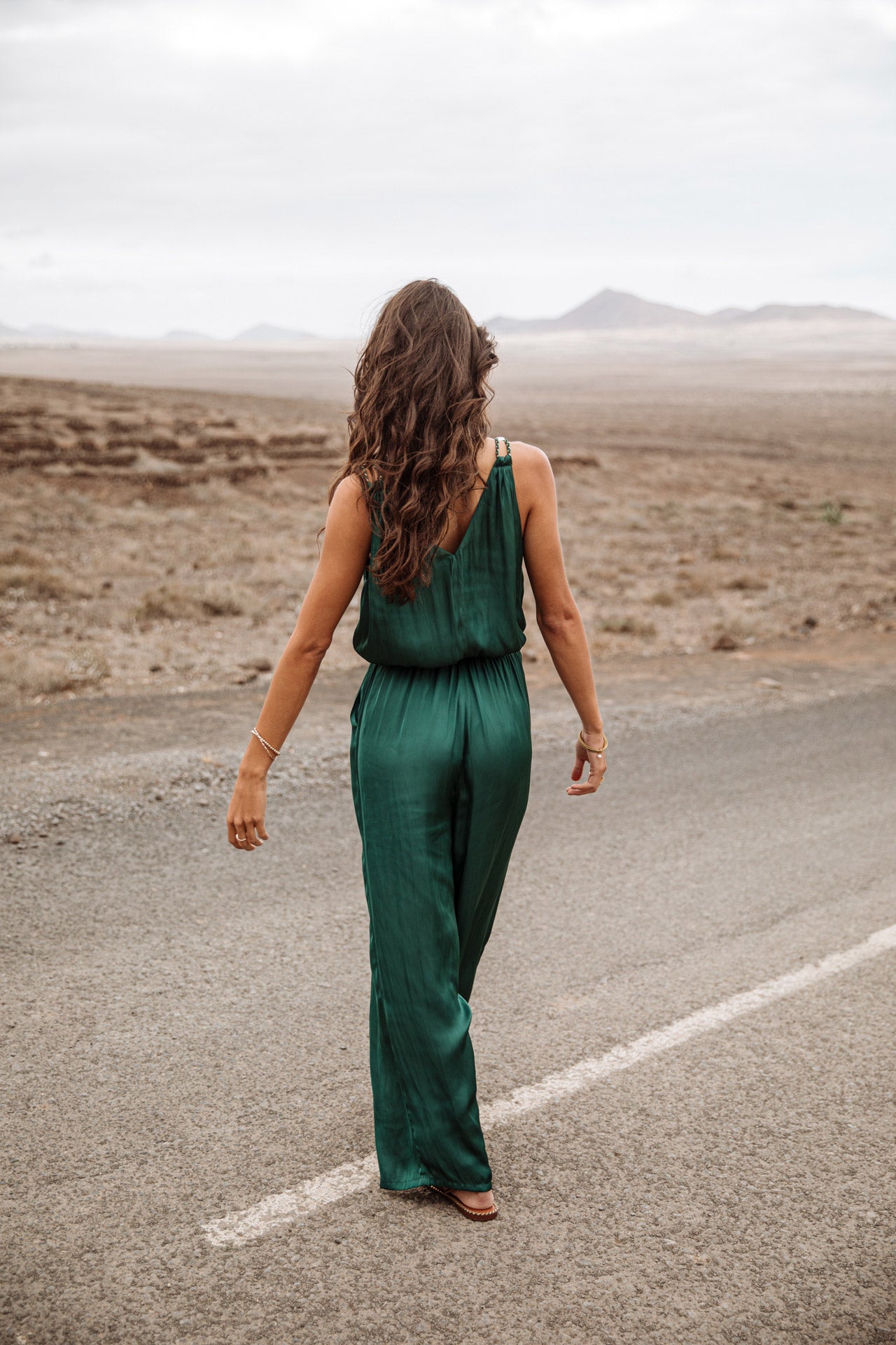 Combinaison palazzo Femme Carlane Plain Color thyme | Freeman T. Porter