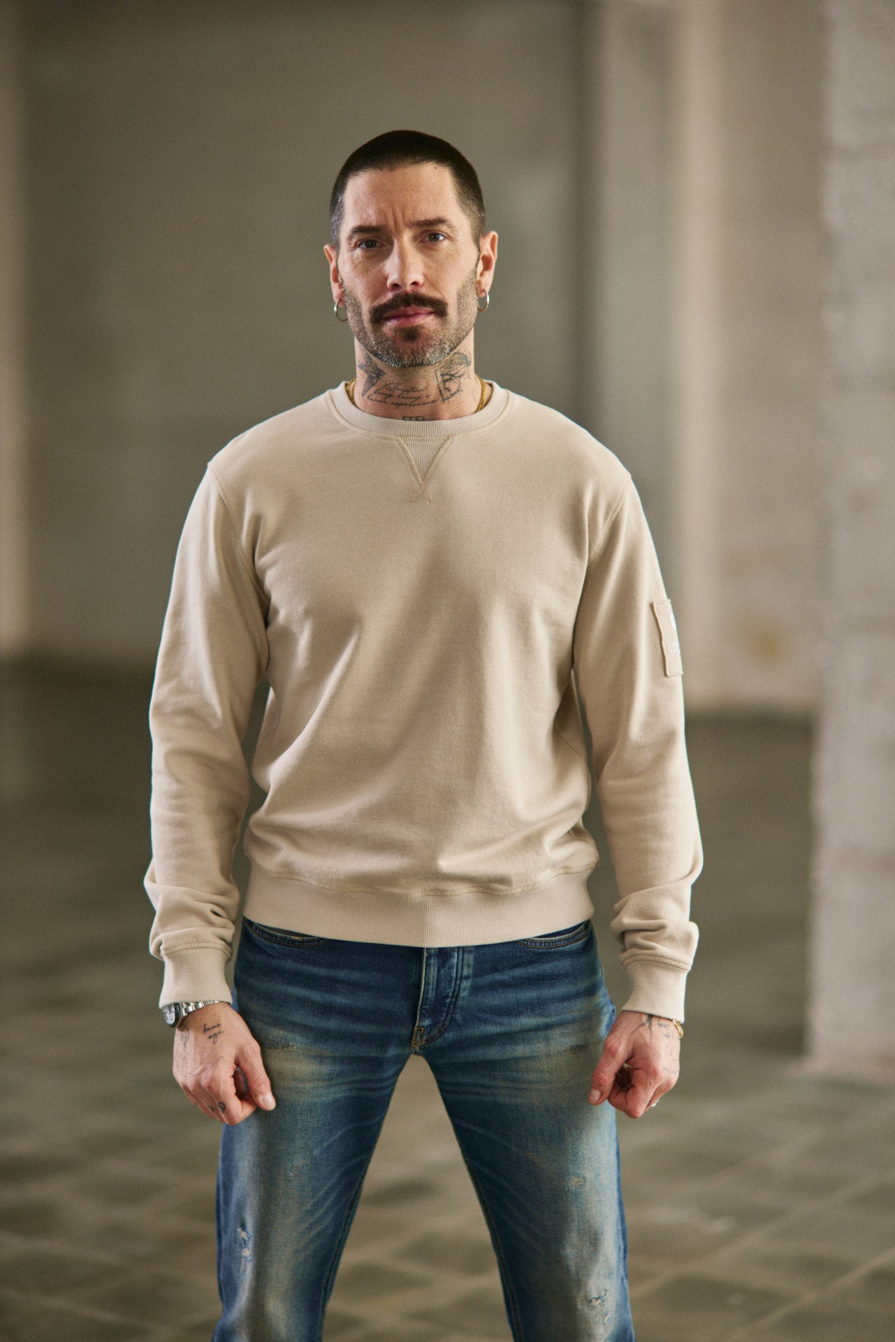 Sweat col rond Homme Baton Snug overcast | Freeman T. Porter