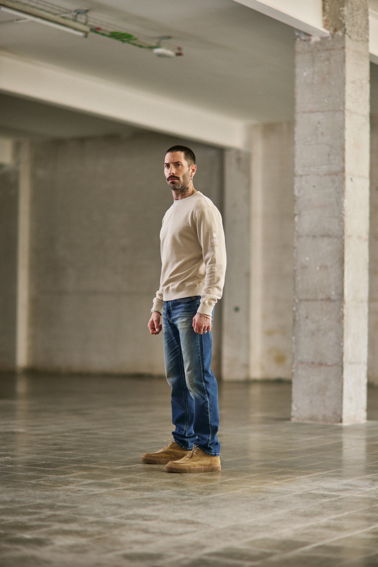 Sweat col rond Homme Baton Snug overcast | Freeman T. Porter