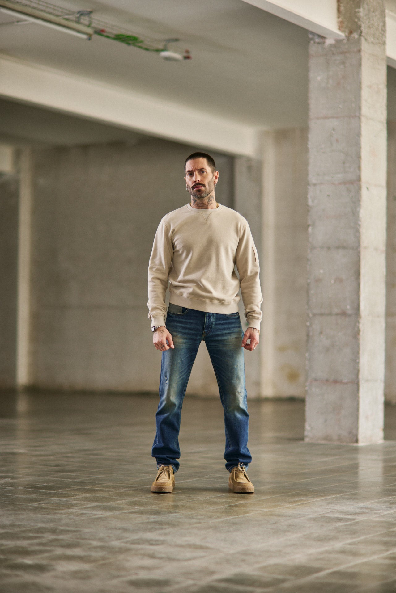 Sweat col rond Homme Baton Snug overcast | Freeman T. Porter